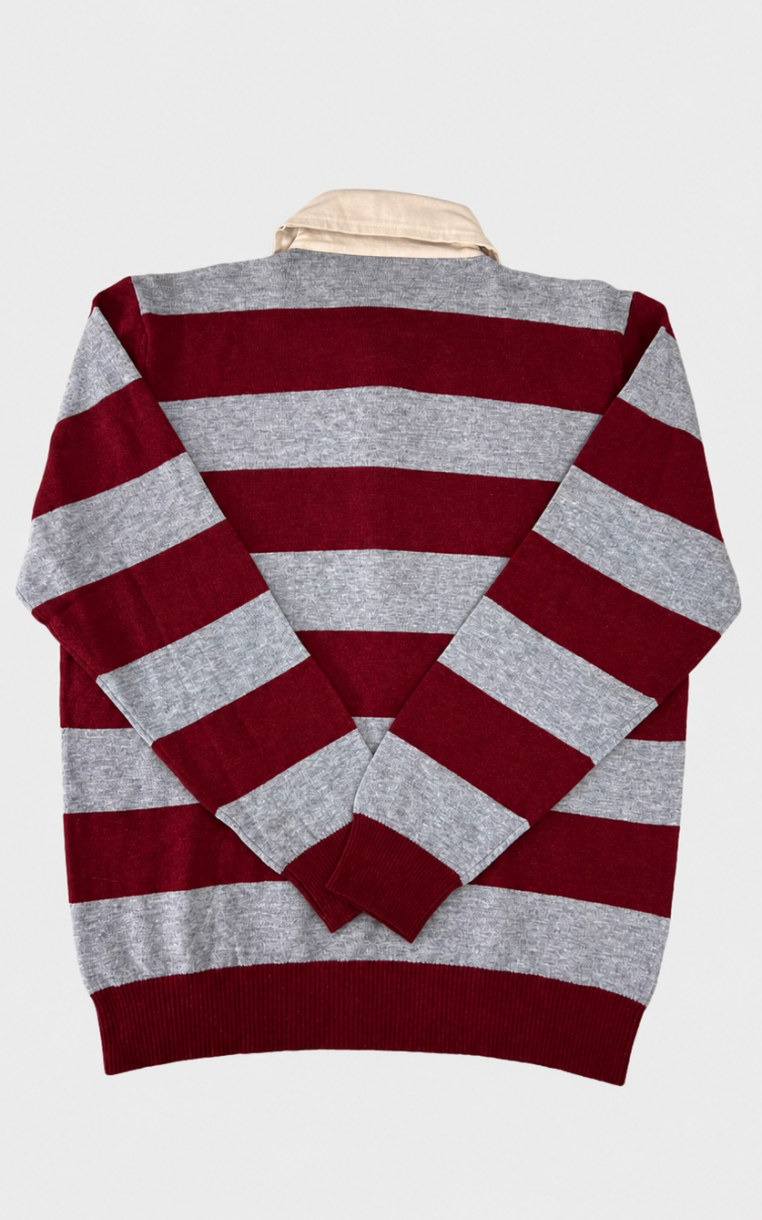 Vintage MENS GANT Rugger Striped Wool Rugby Sweater