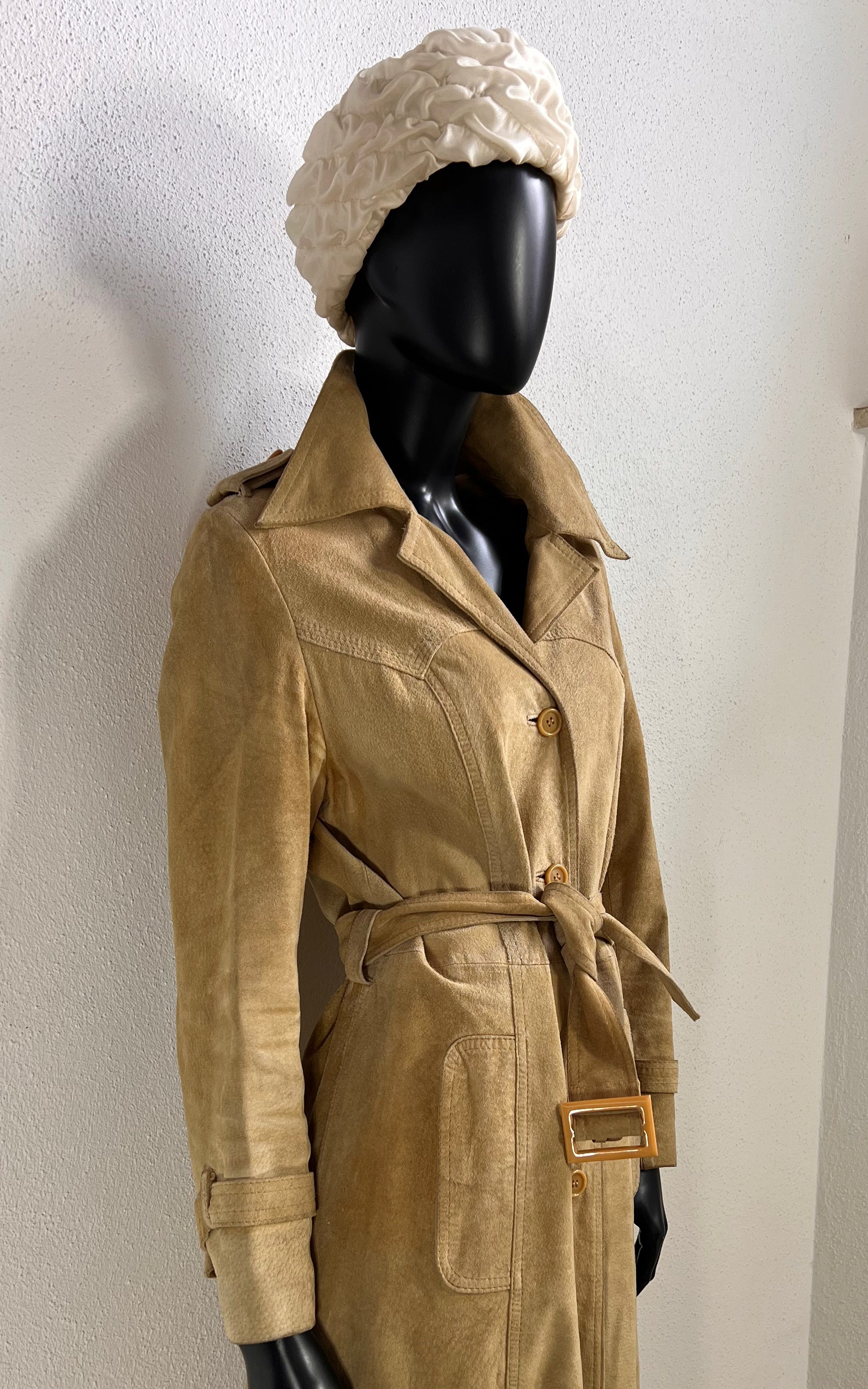 Vintage 70s Suede Leather Coat
