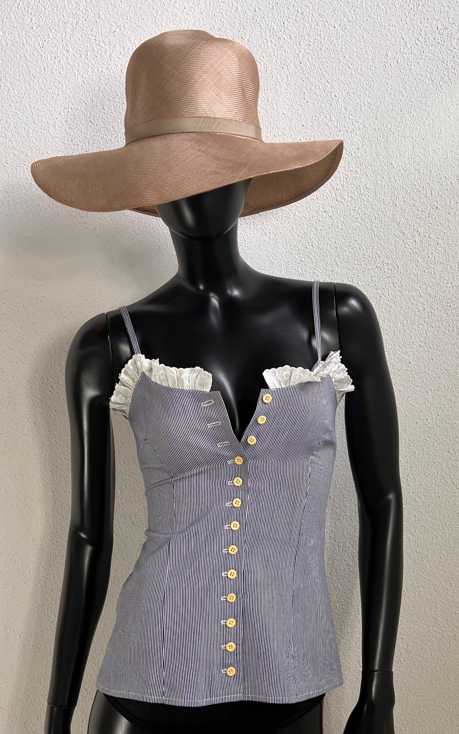 Vintage Romantic Stripe Top