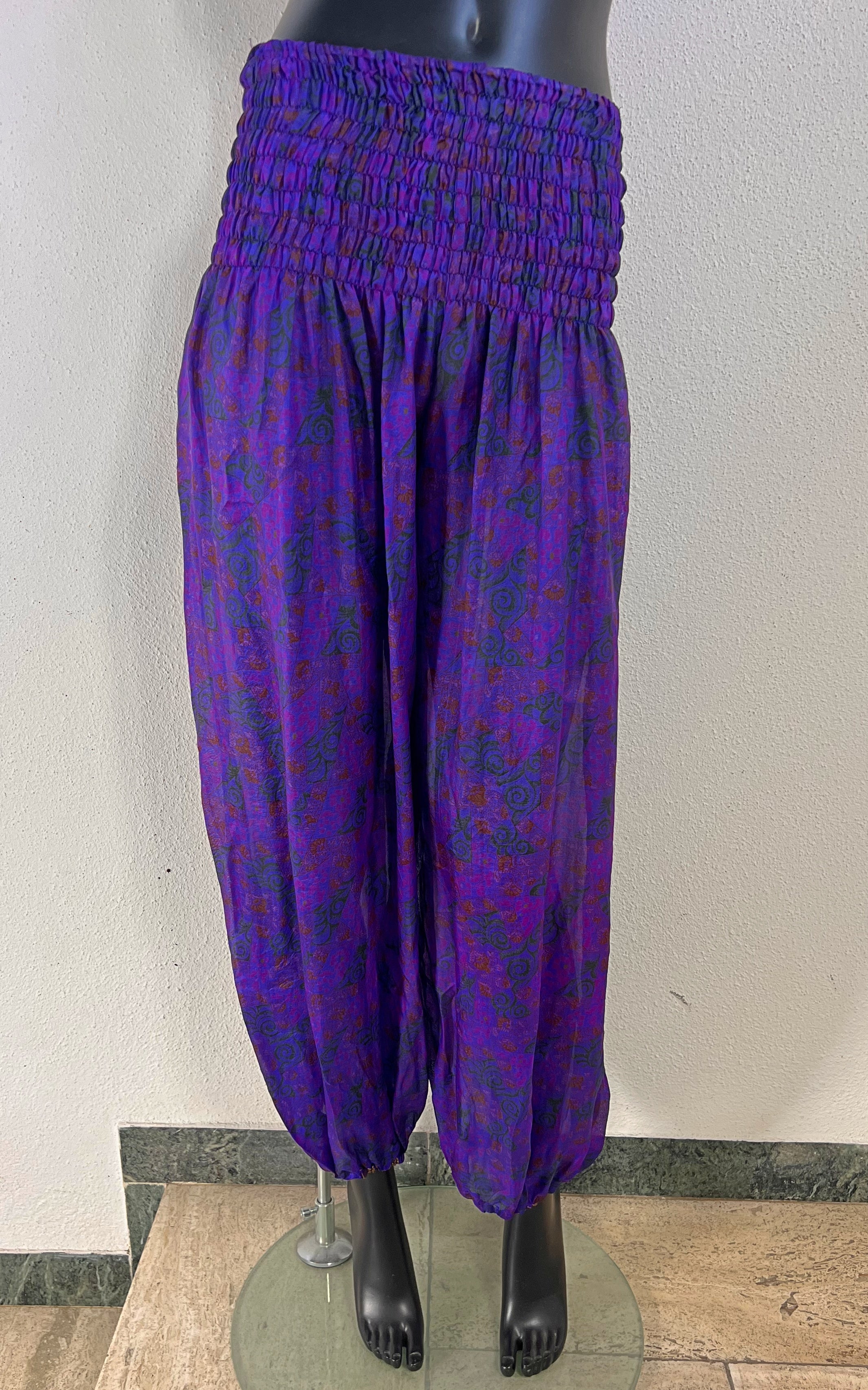 Recycled Sari-Silk Balloon Pants