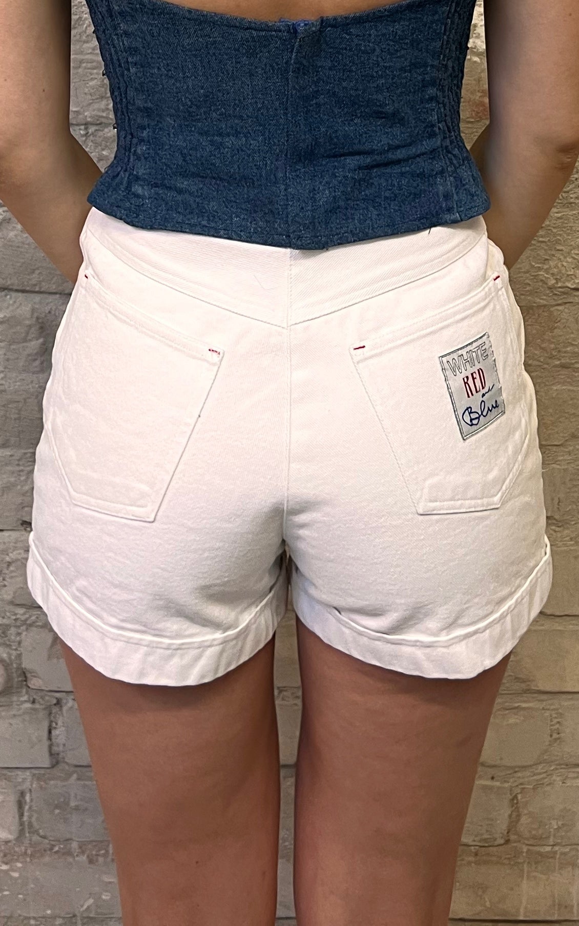 Pantaloncini vintage a vita alta