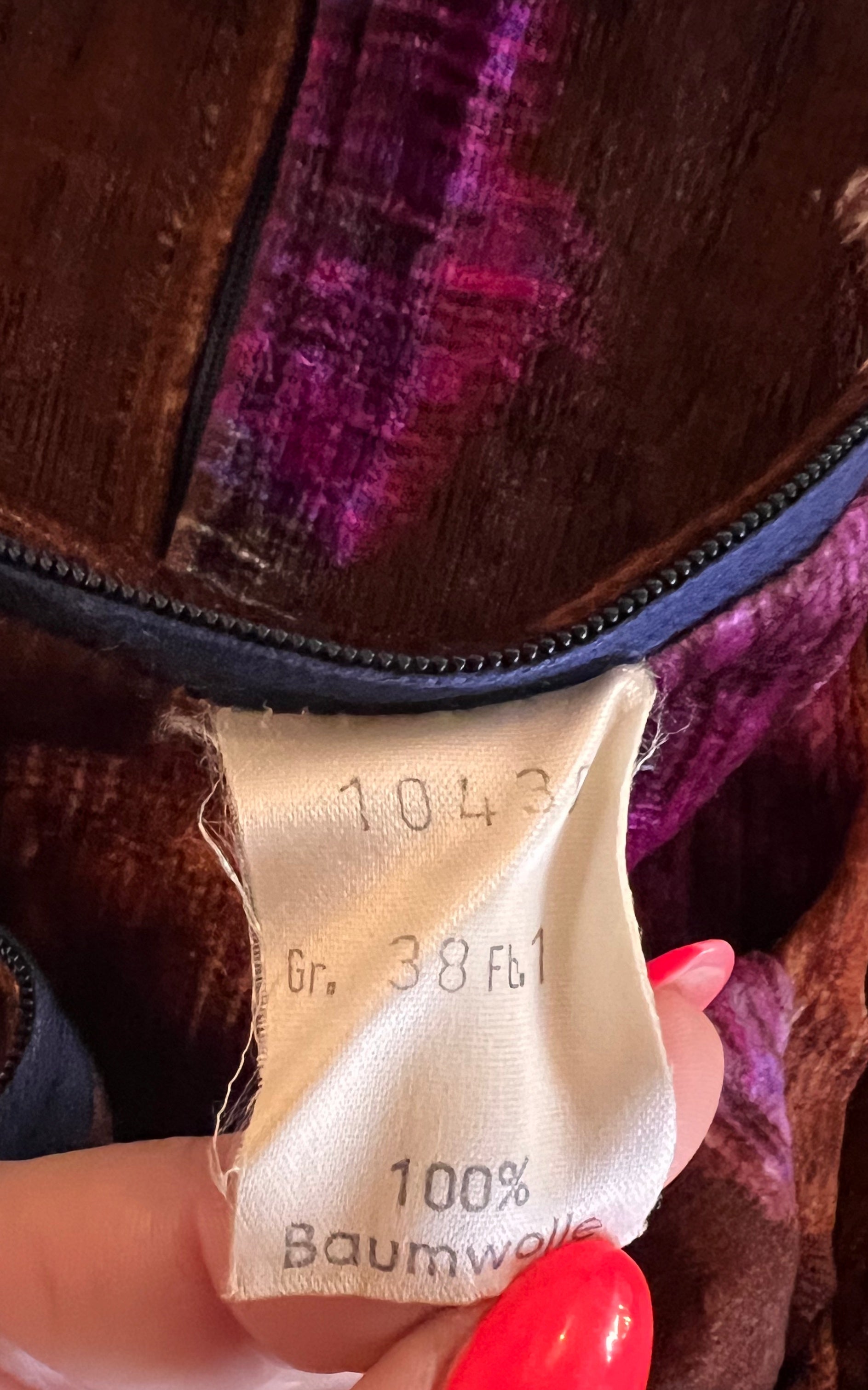 Abito vintage in velluto anni '60