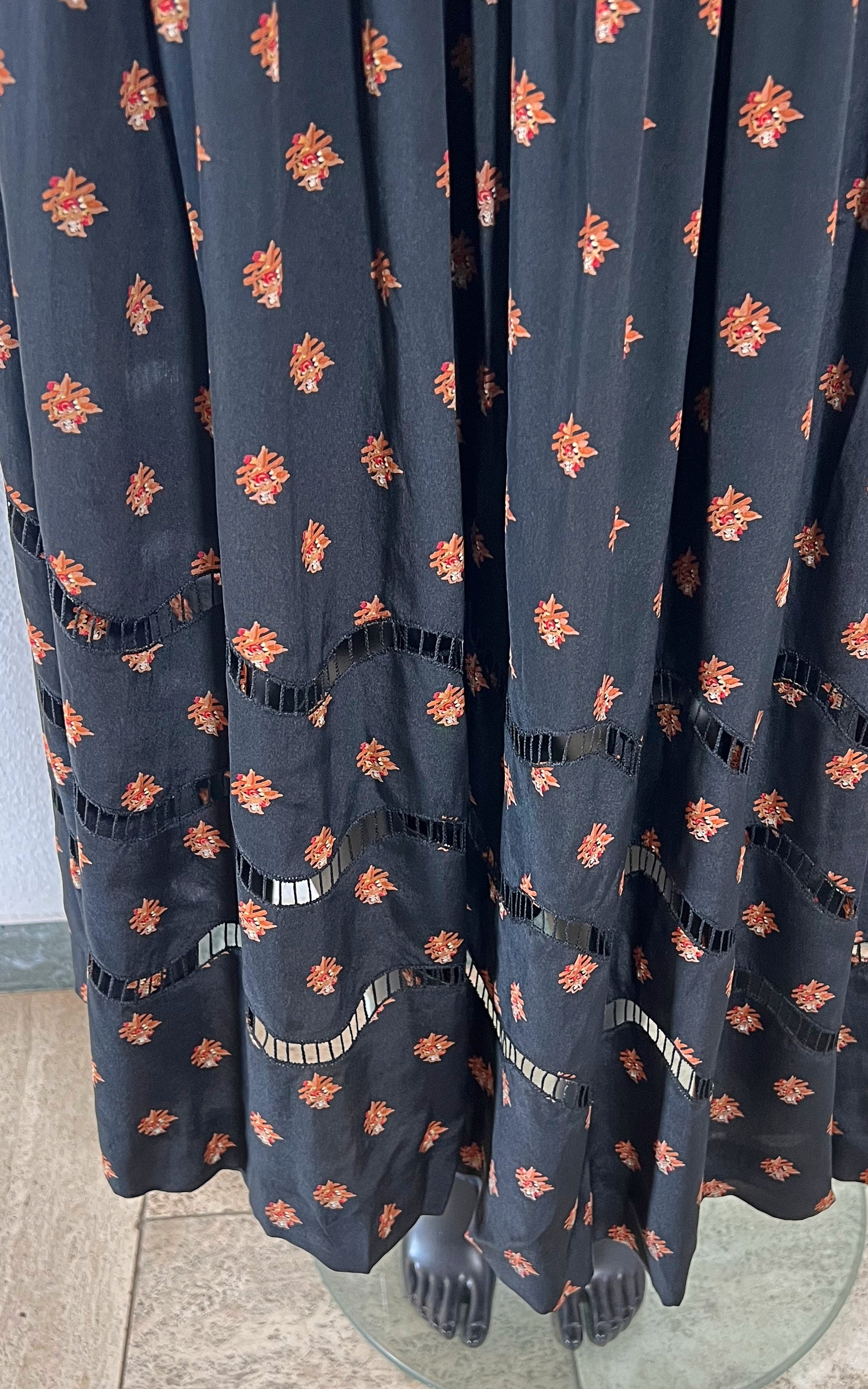 Gonna vintage in seta Christian Dior