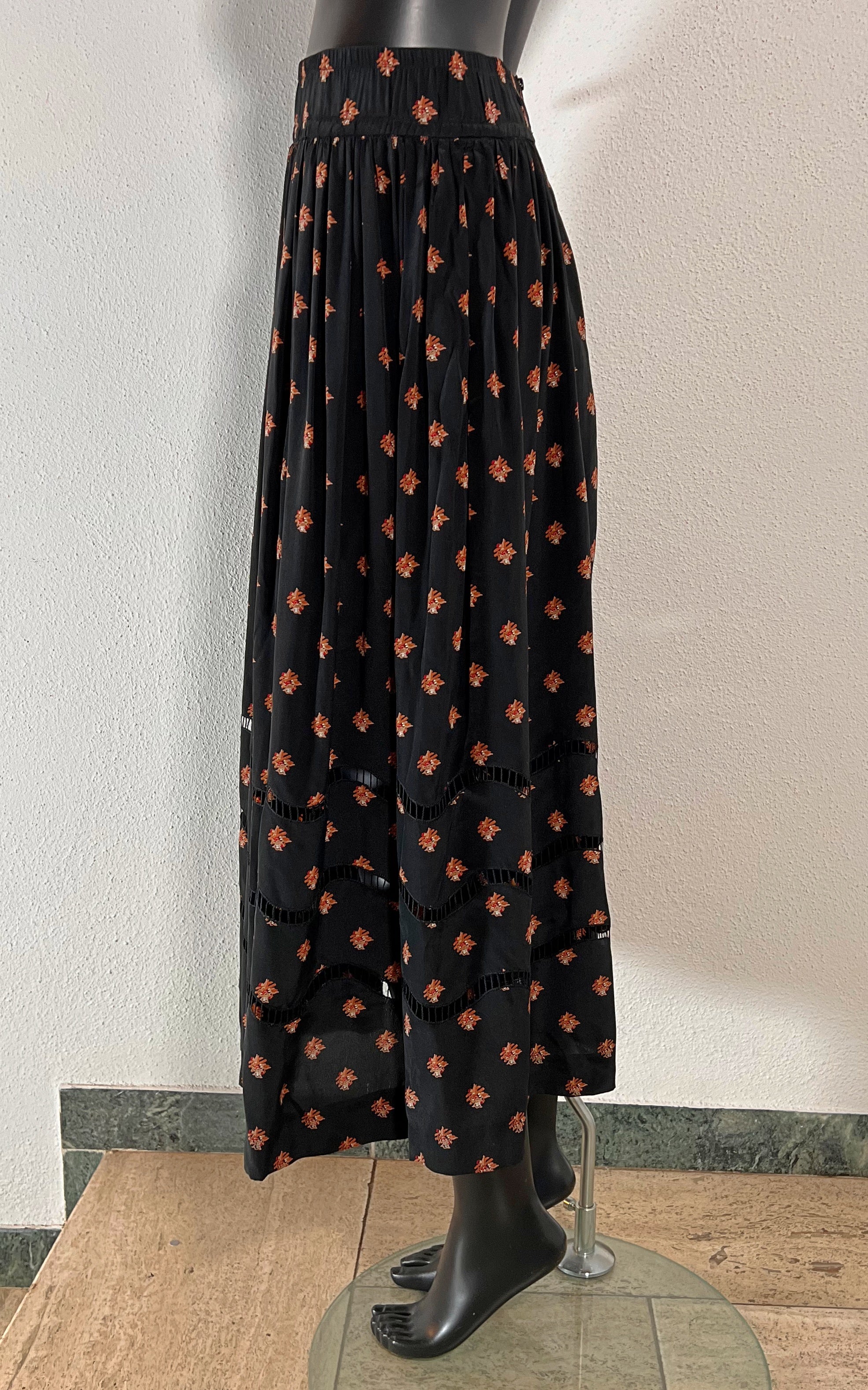 Gonna vintage in seta Christian Dior