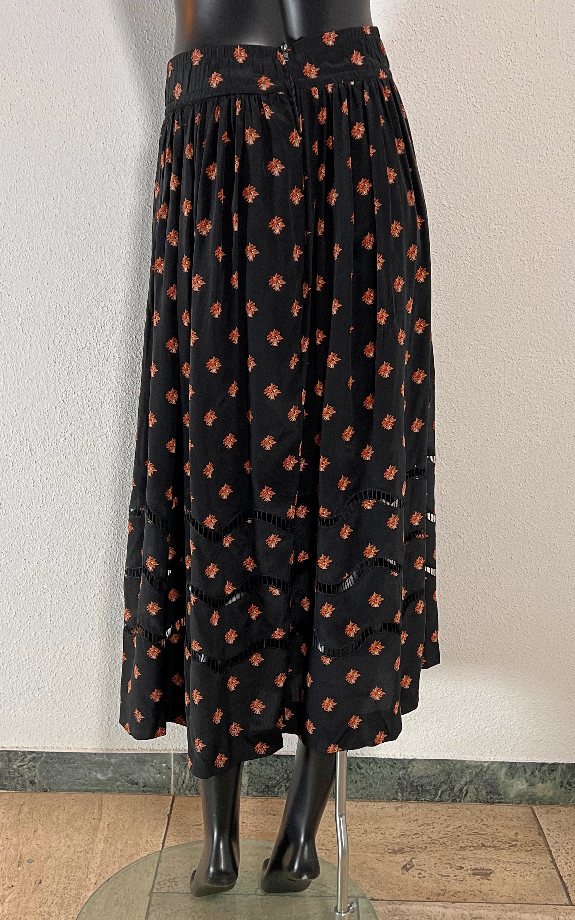 Gonna vintage in seta Christian Dior