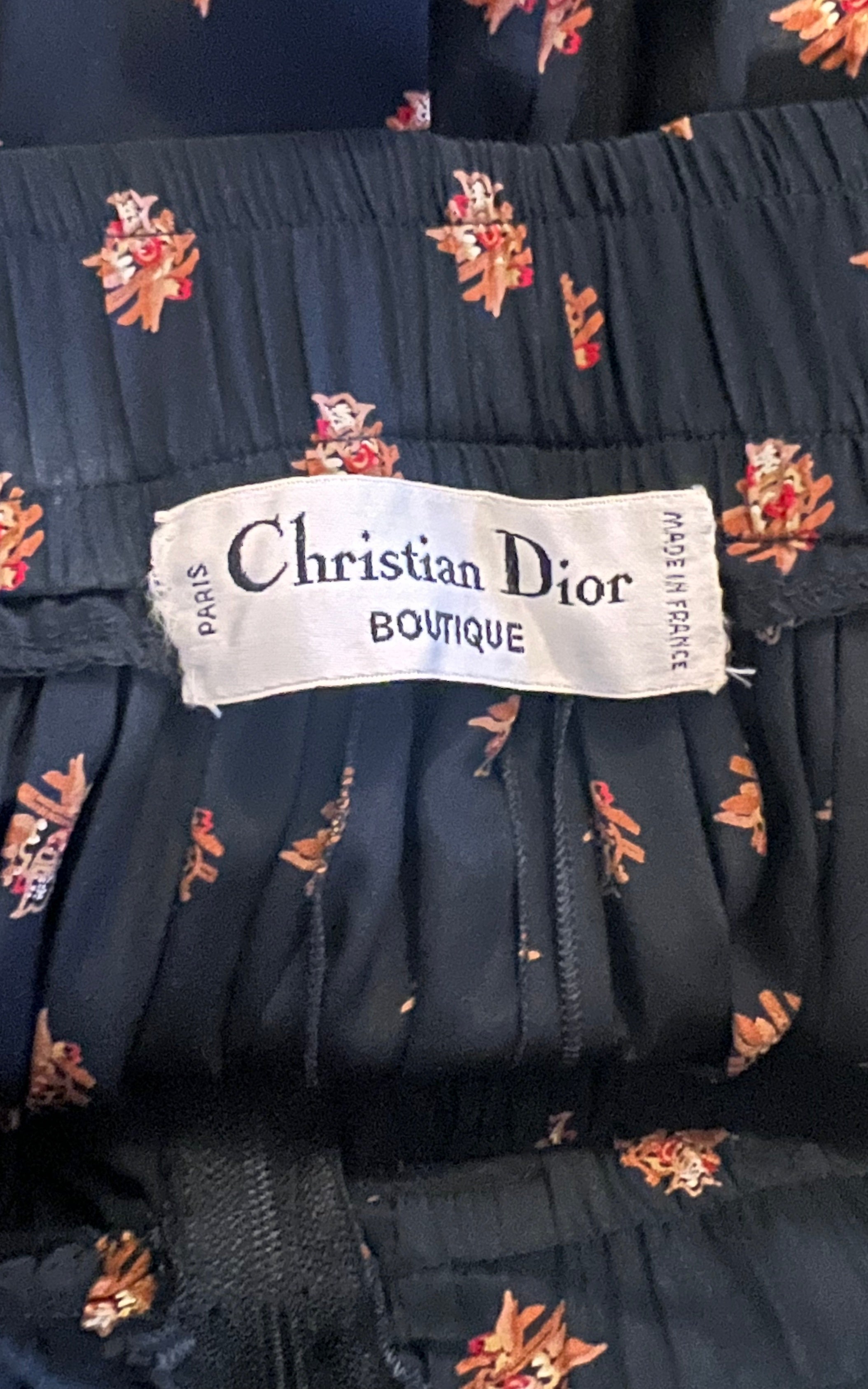 Gonna vintage in seta Christian Dior