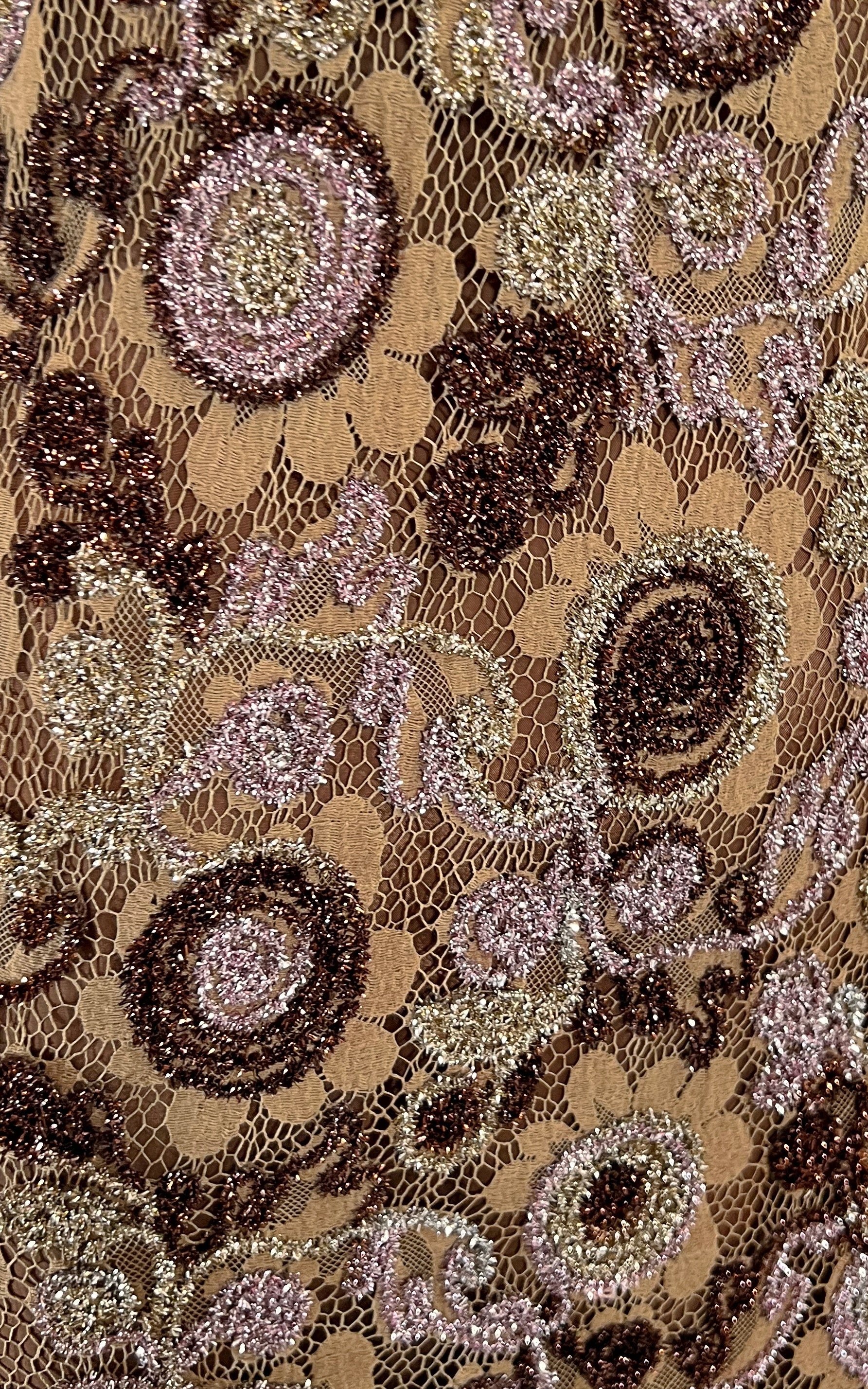 Abito vintage in pizzo e glitter