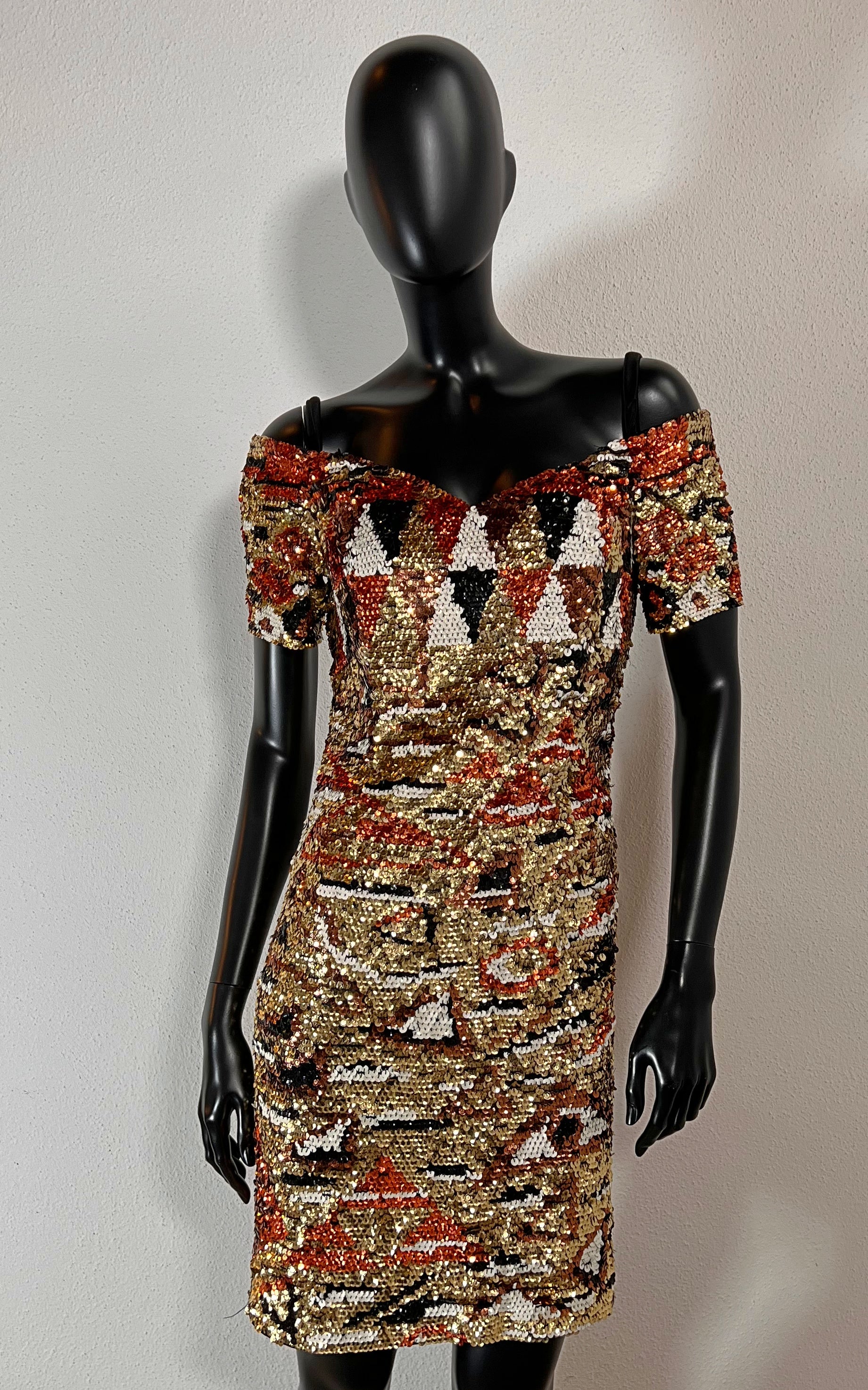 Abito da sera vintage con paillettes anni '90