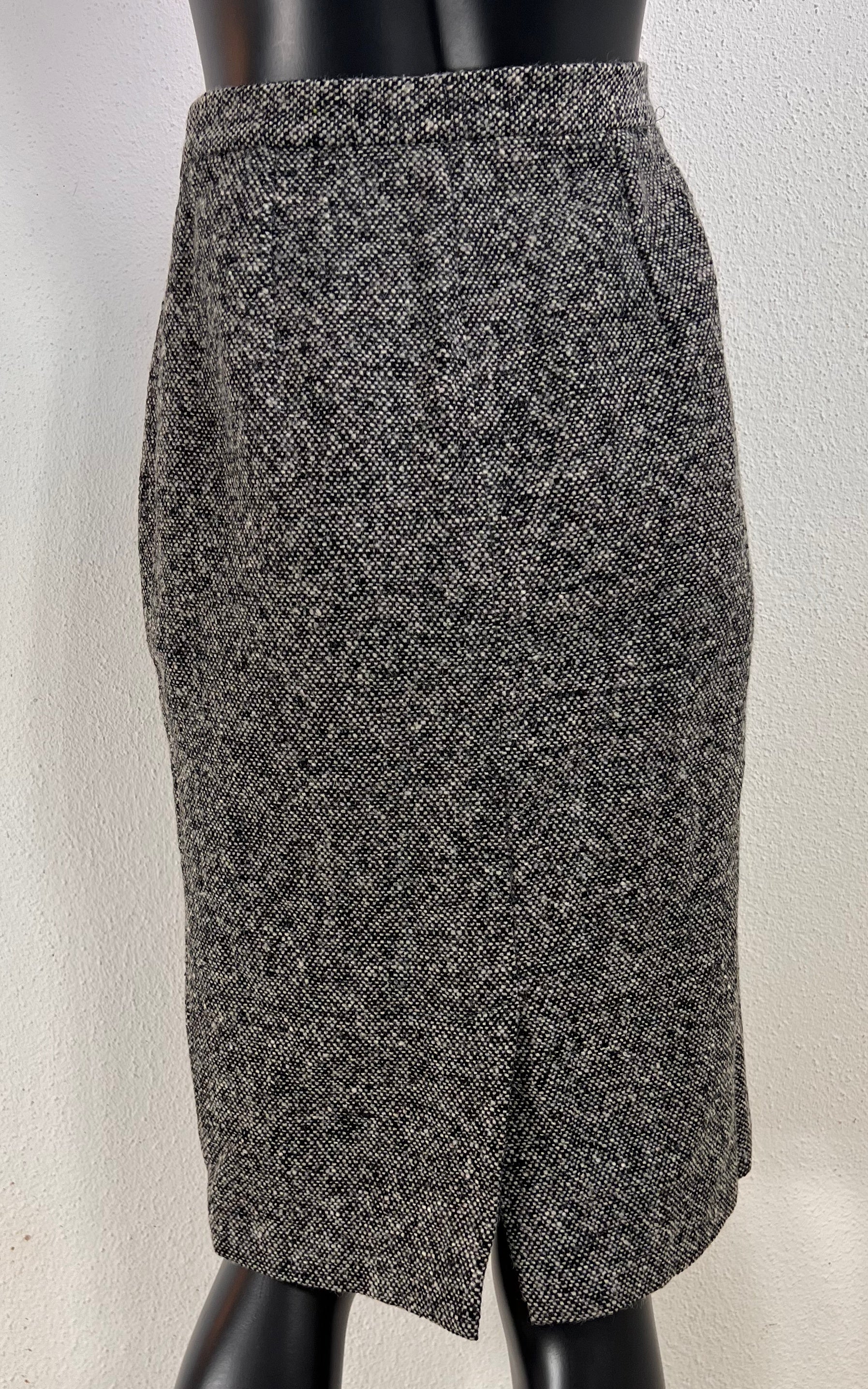 Prada Virgin Wool Tweed Pencil Skirt