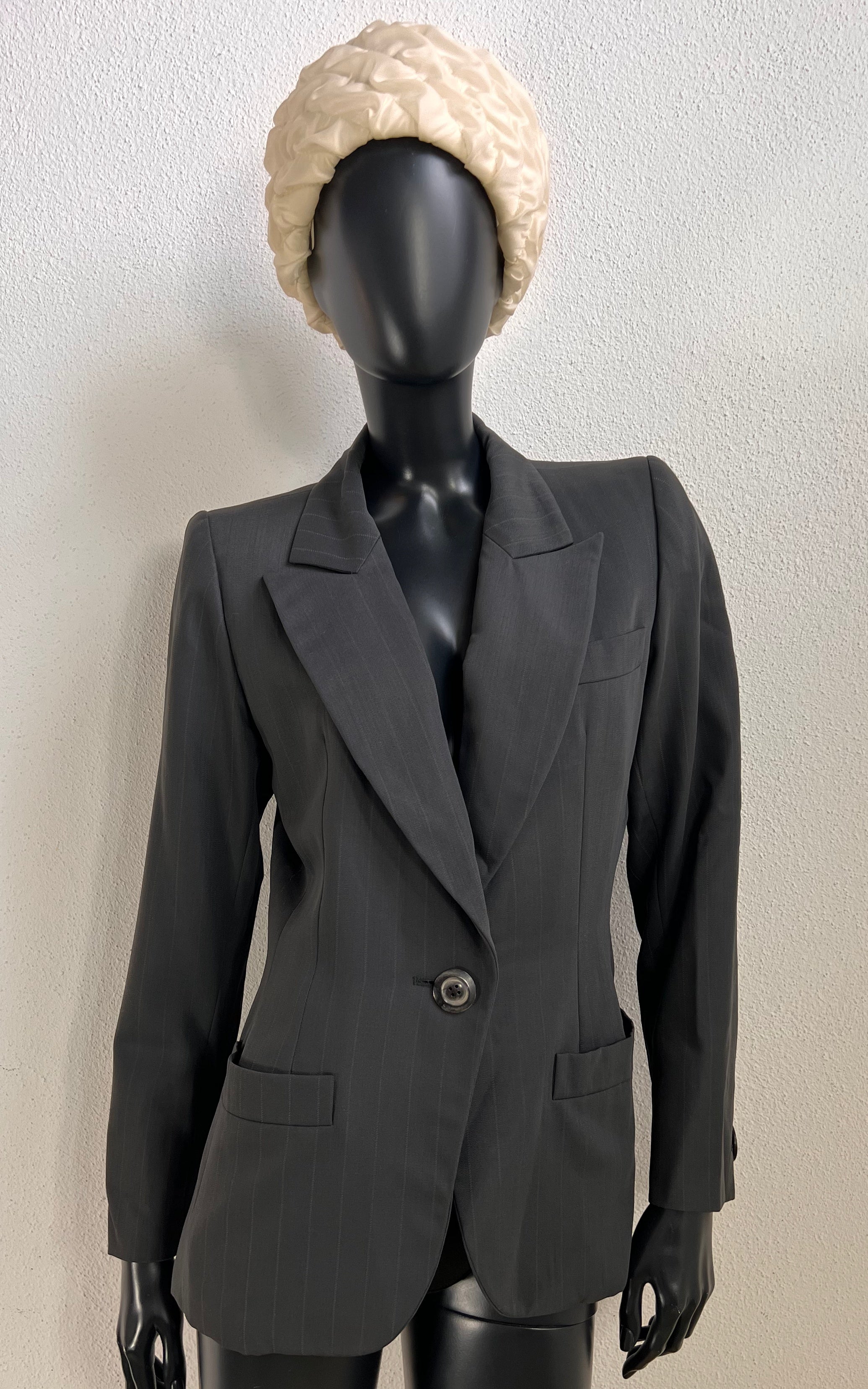 Vintage Yves Saint Laurent Rive Gauche Pinstripe Wool Blazer