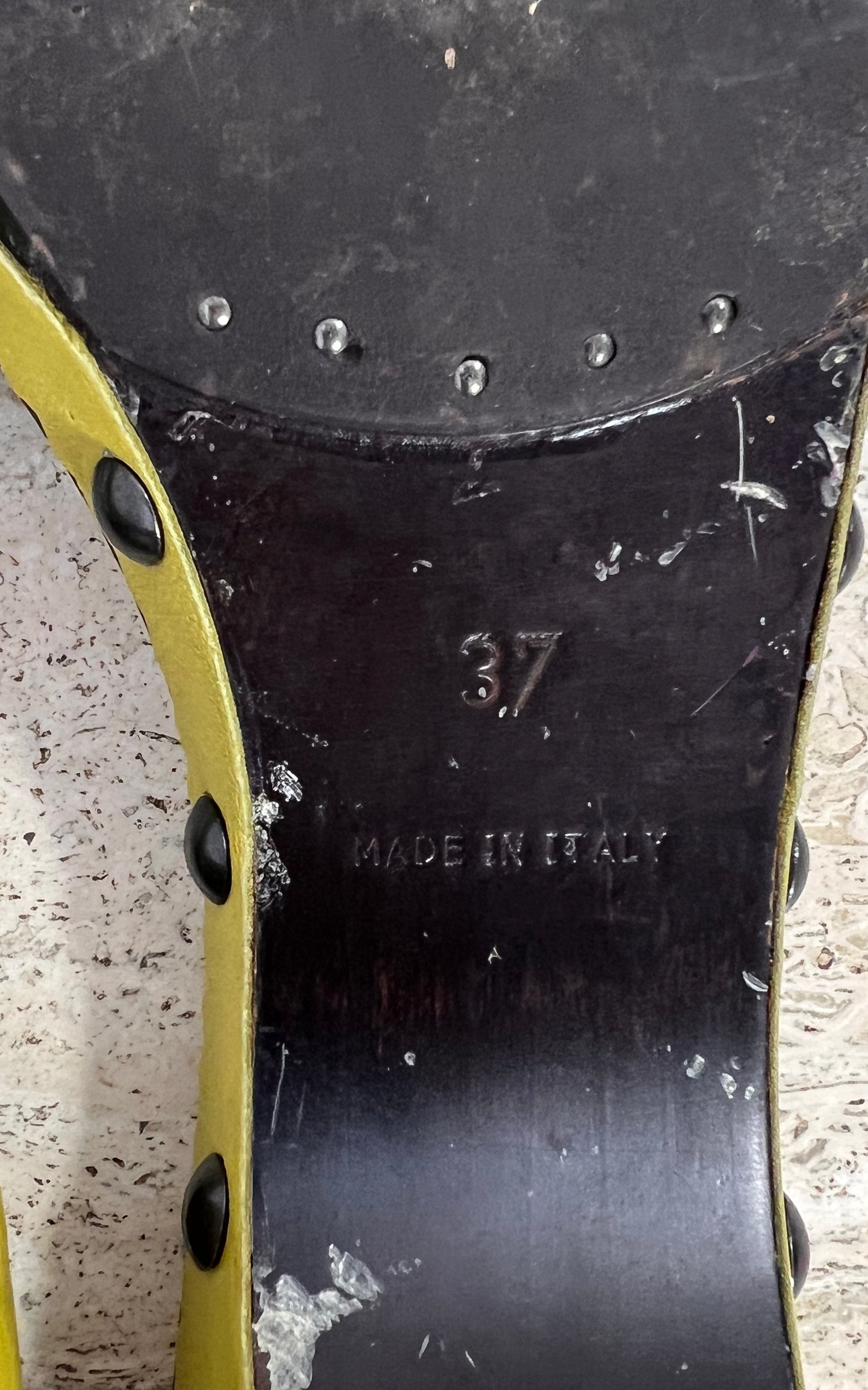 Vintage Yves Saint Laurent Rive Gauche Studded Leather Mules 37