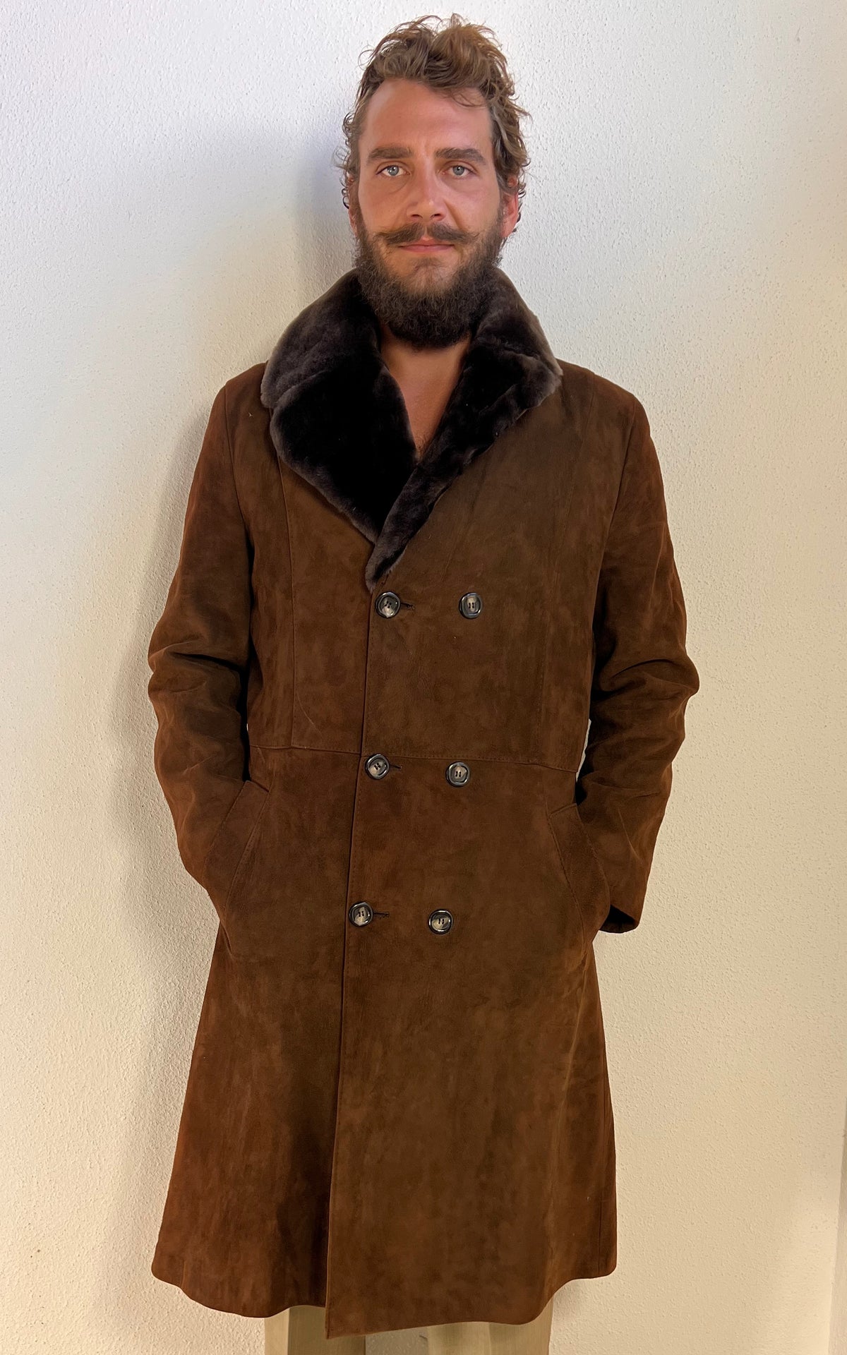 Vintage 70s MENS Salamander Exclusive Brown ''Shearling Coat''