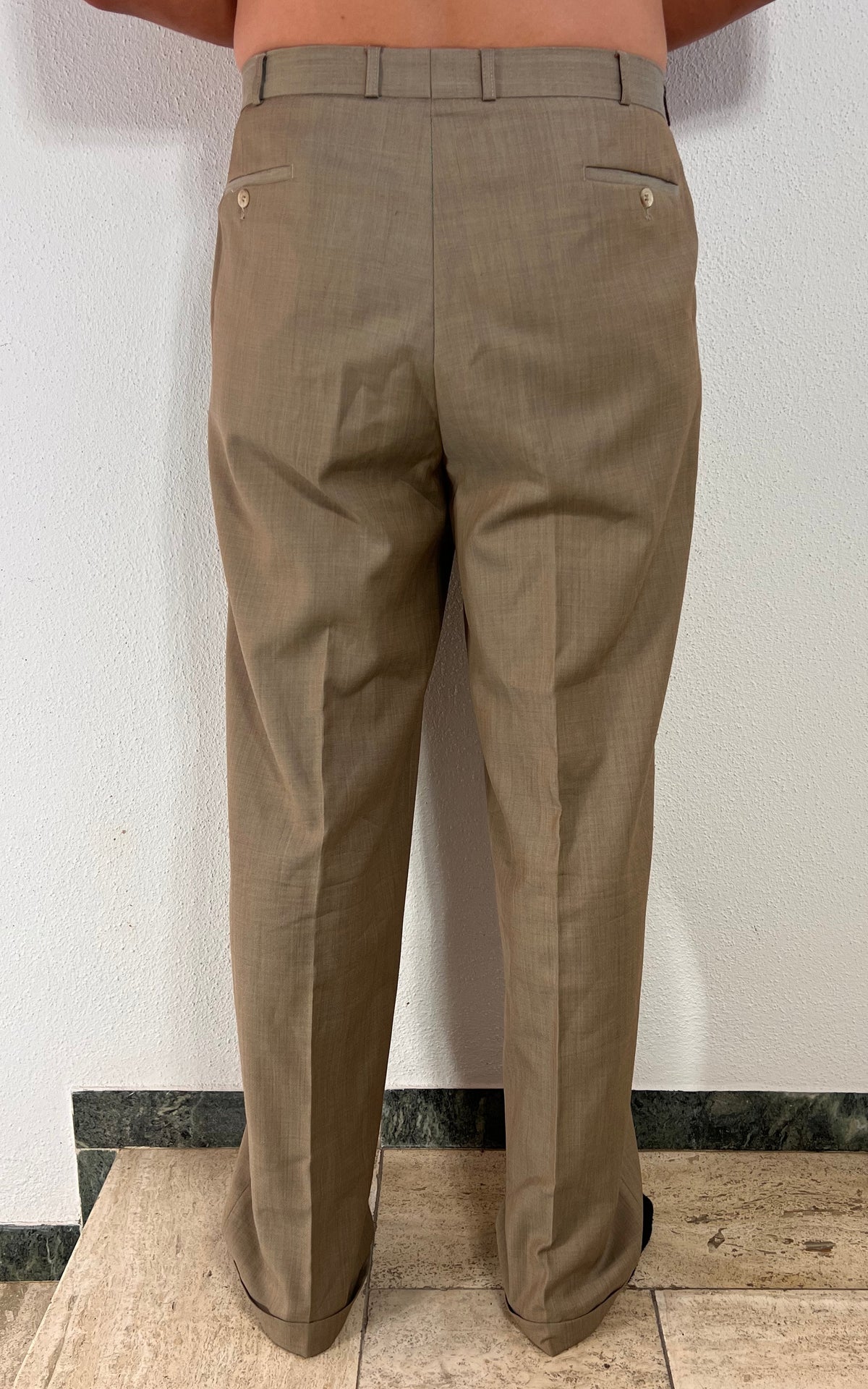 Vintage MENS Wool Pleated Trousers