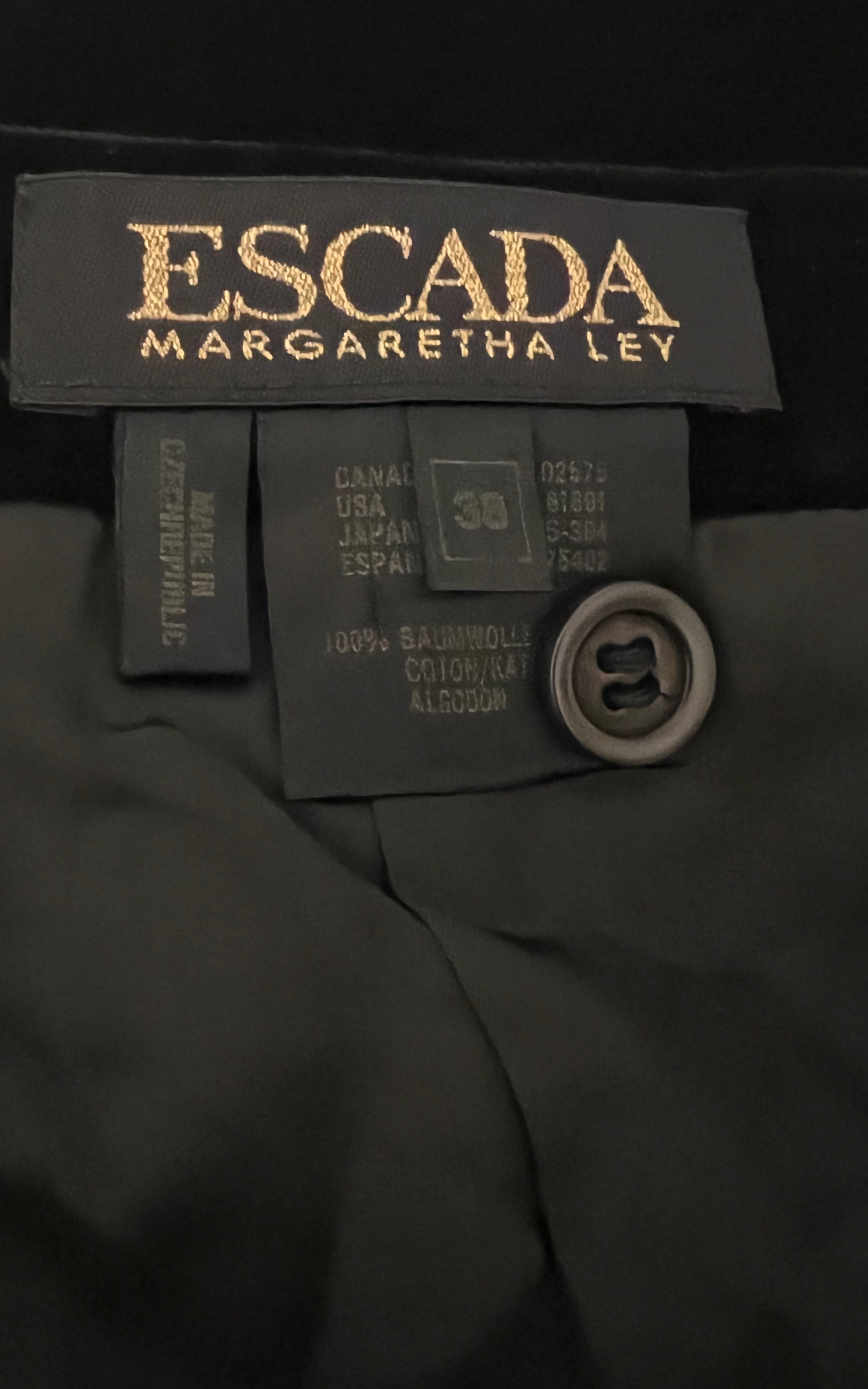 Gonna a tubino in velluto vintage Escada