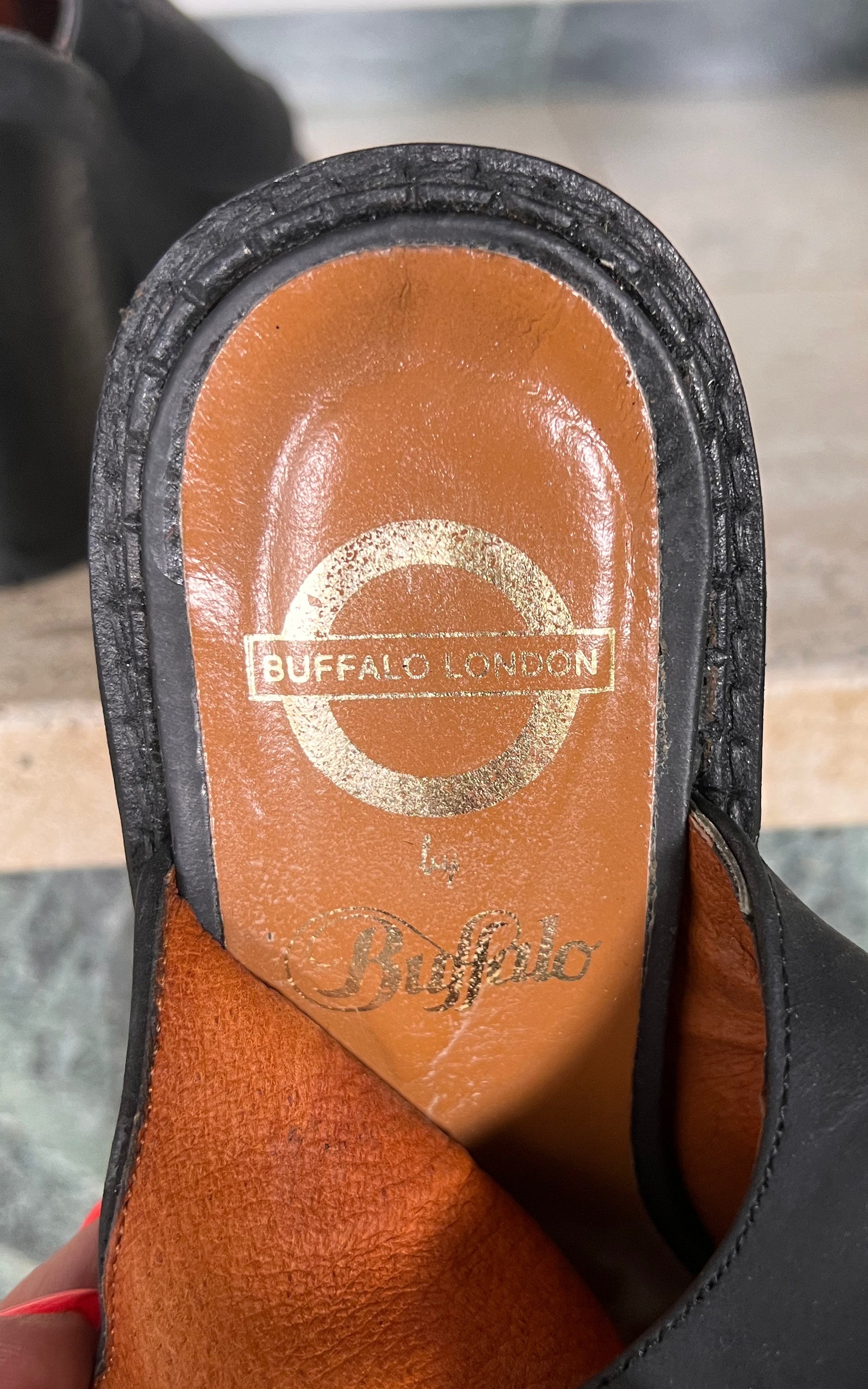 Stivali con plateau Buffalo London vintage anni '90, taglia 40