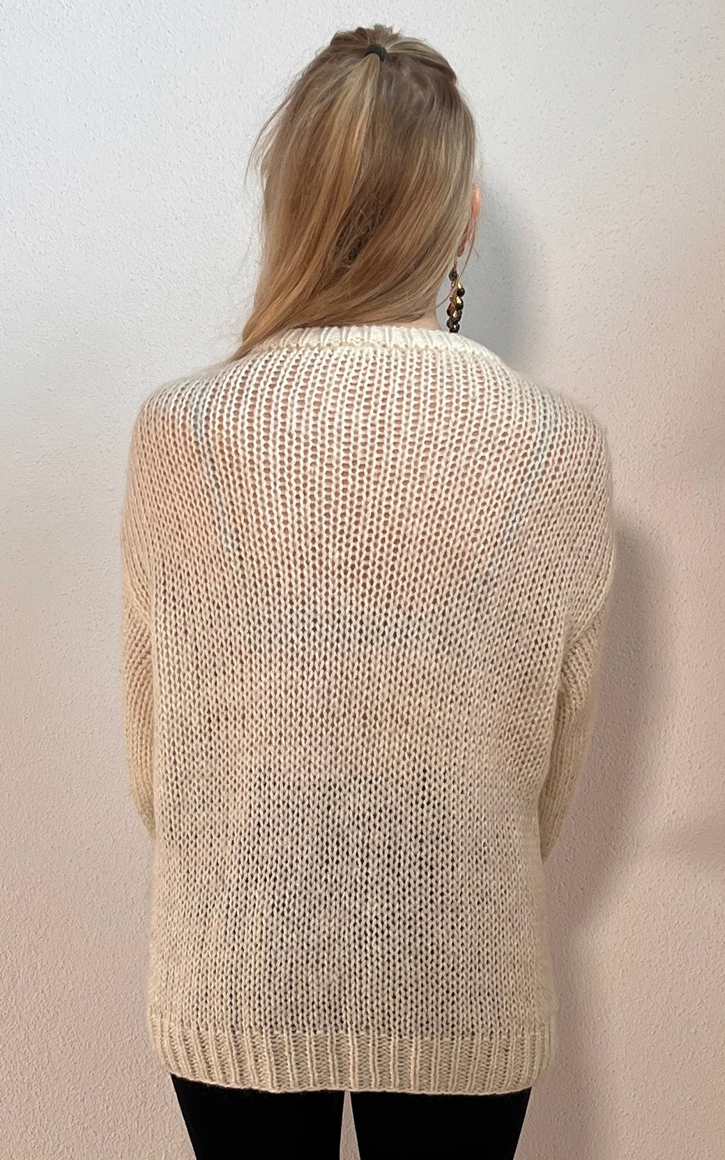 Cardigan vintage fatto a mano in pecora