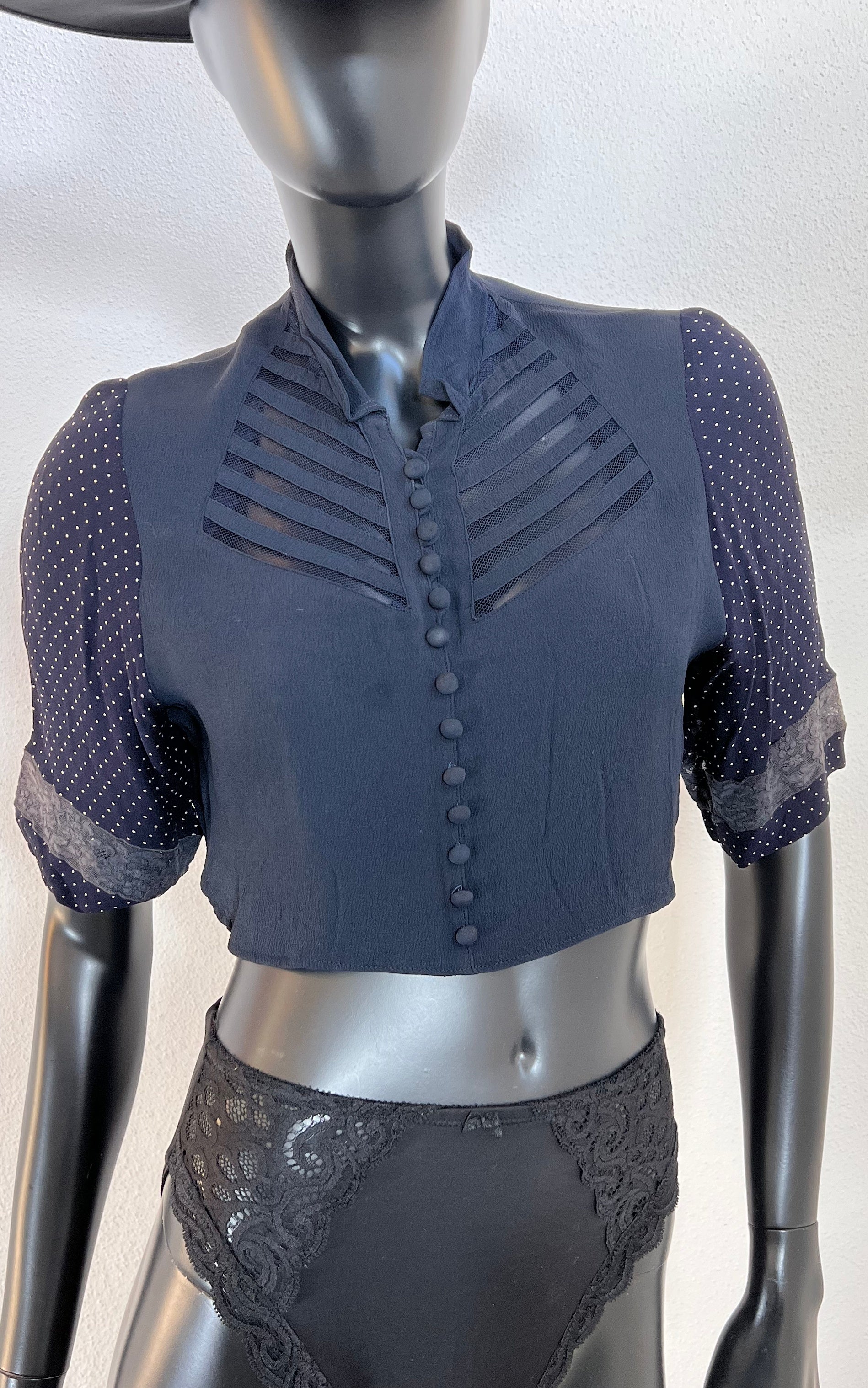 Top corto vintage anni '30 rielaborato