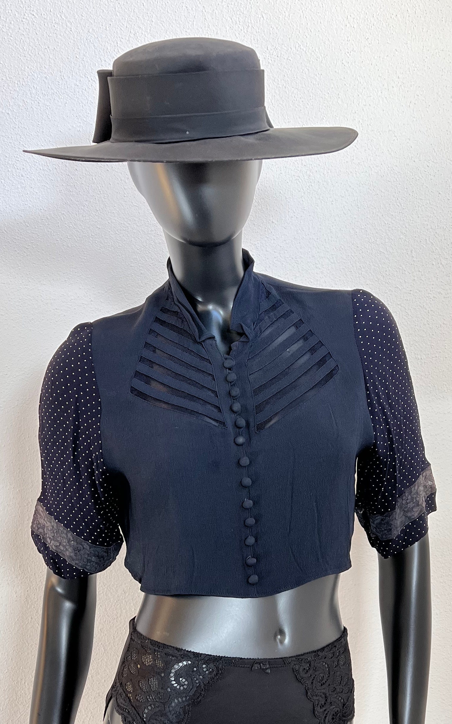 Top corto vintage anni '30 rielaborato