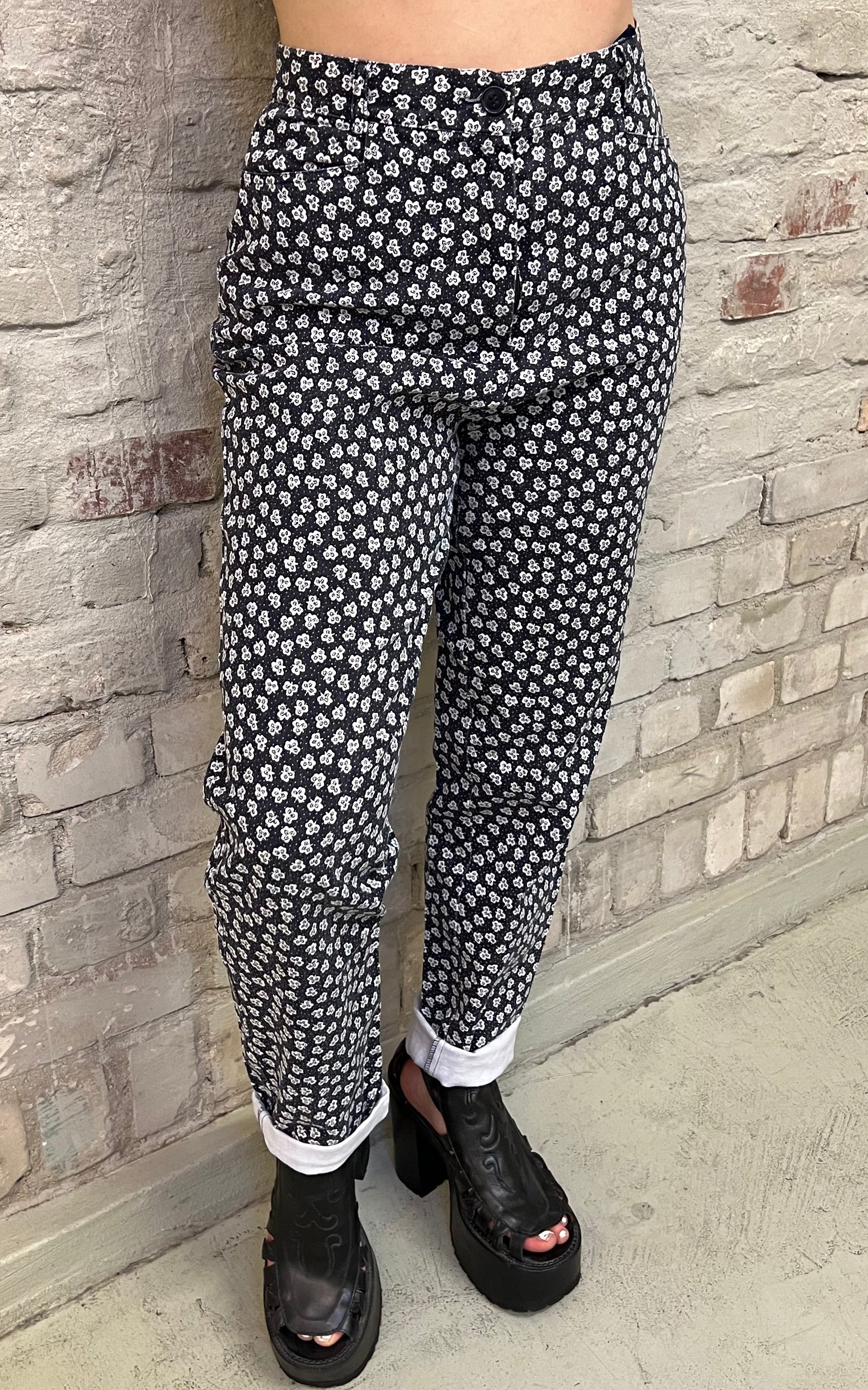 Pantaloni a fiori vintage anni '90 carini