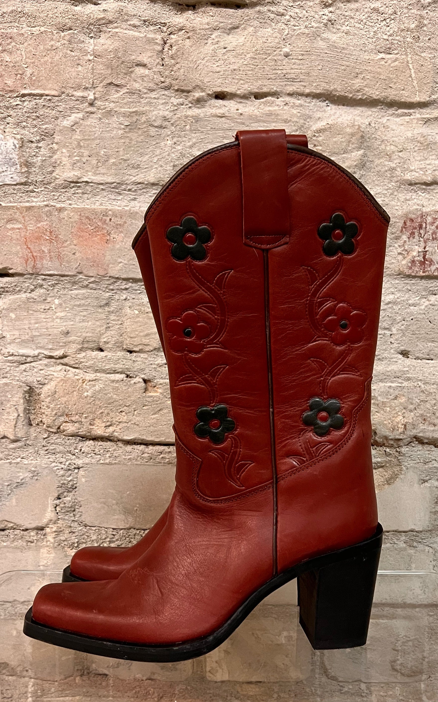 Stivali da cowboy vintage con fiori 36, 37, 40 e 41