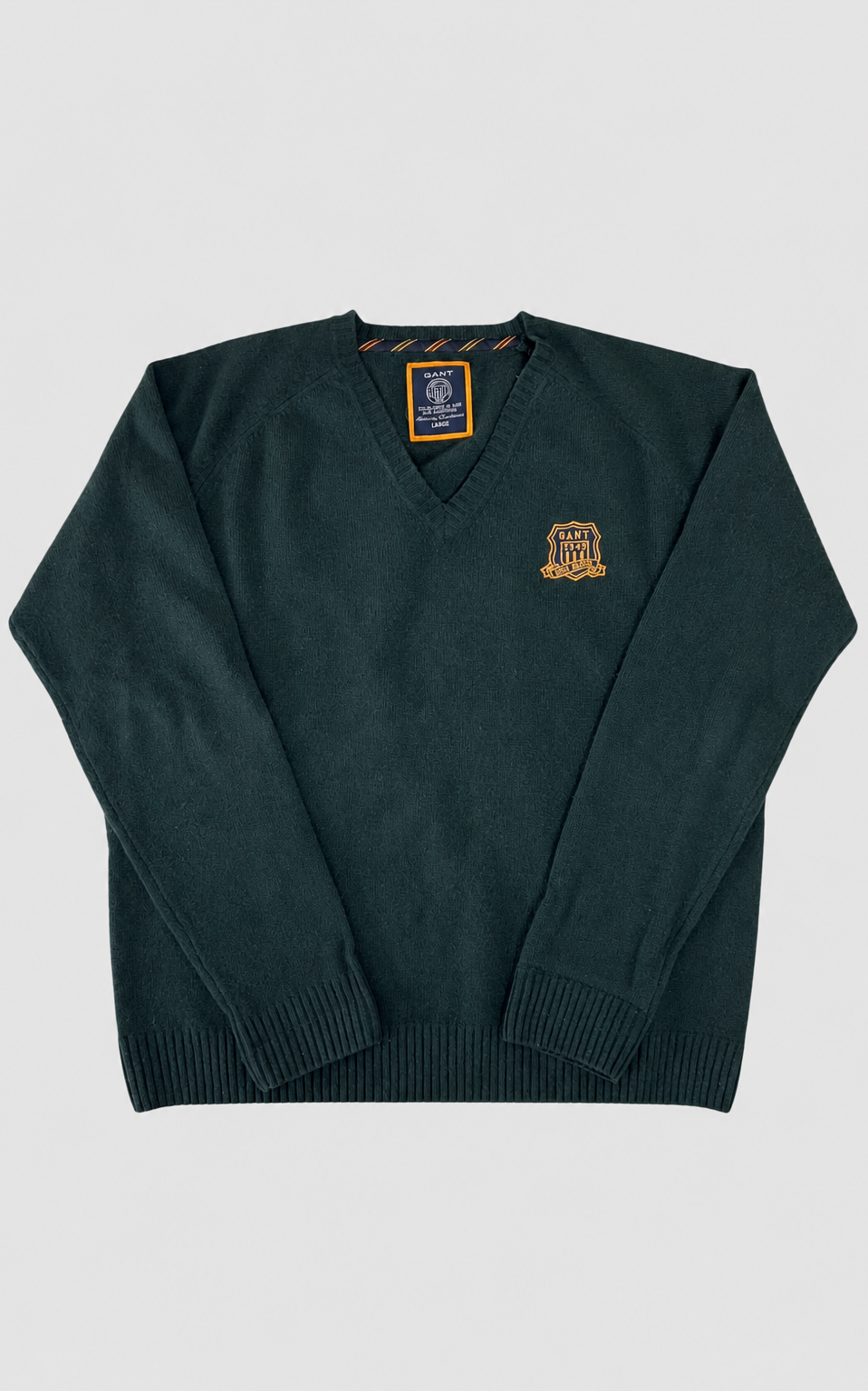 Vintage MENS GANT 100% Lambswool V-Neck Sweater