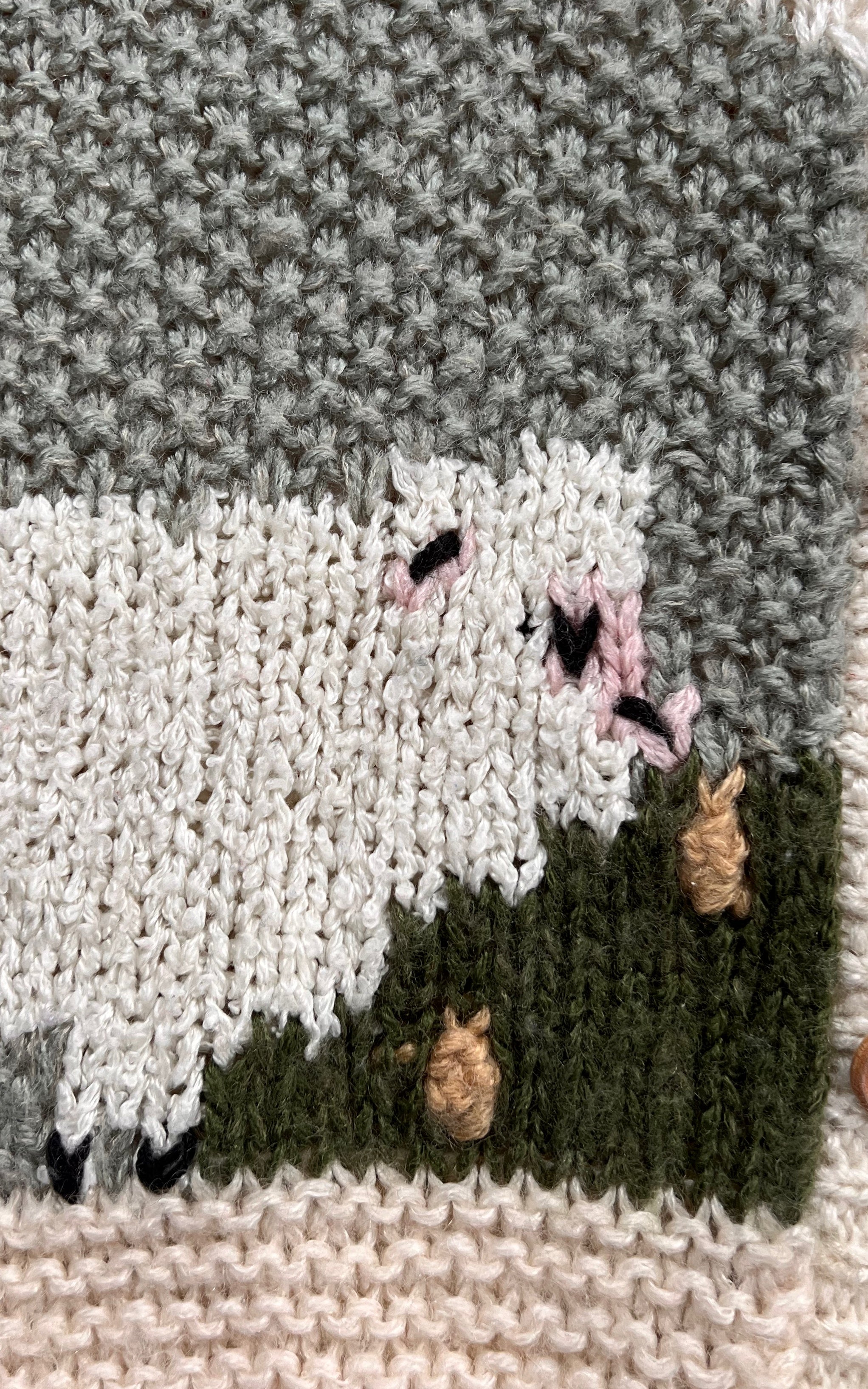 Cardigan vintage fatto a mano in pecora