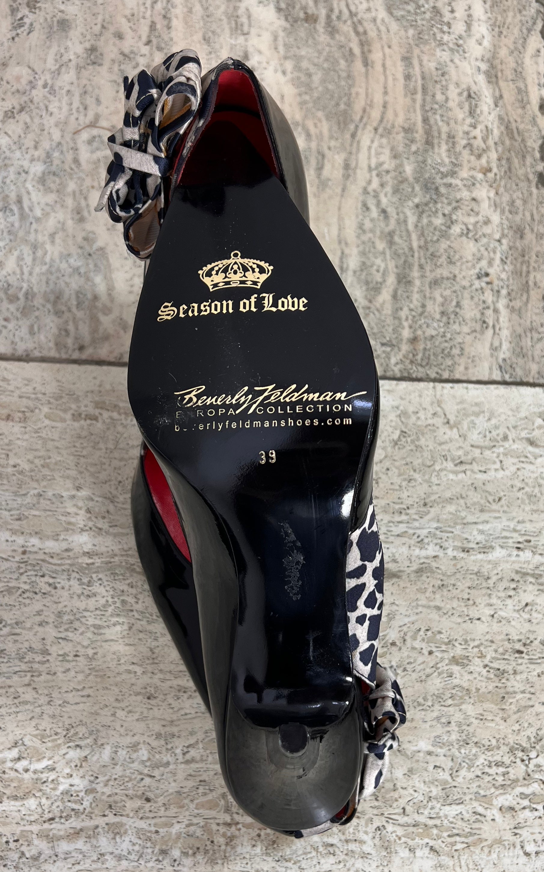Vintage Beverly Feldmann Patent Leather High Heels 39/38