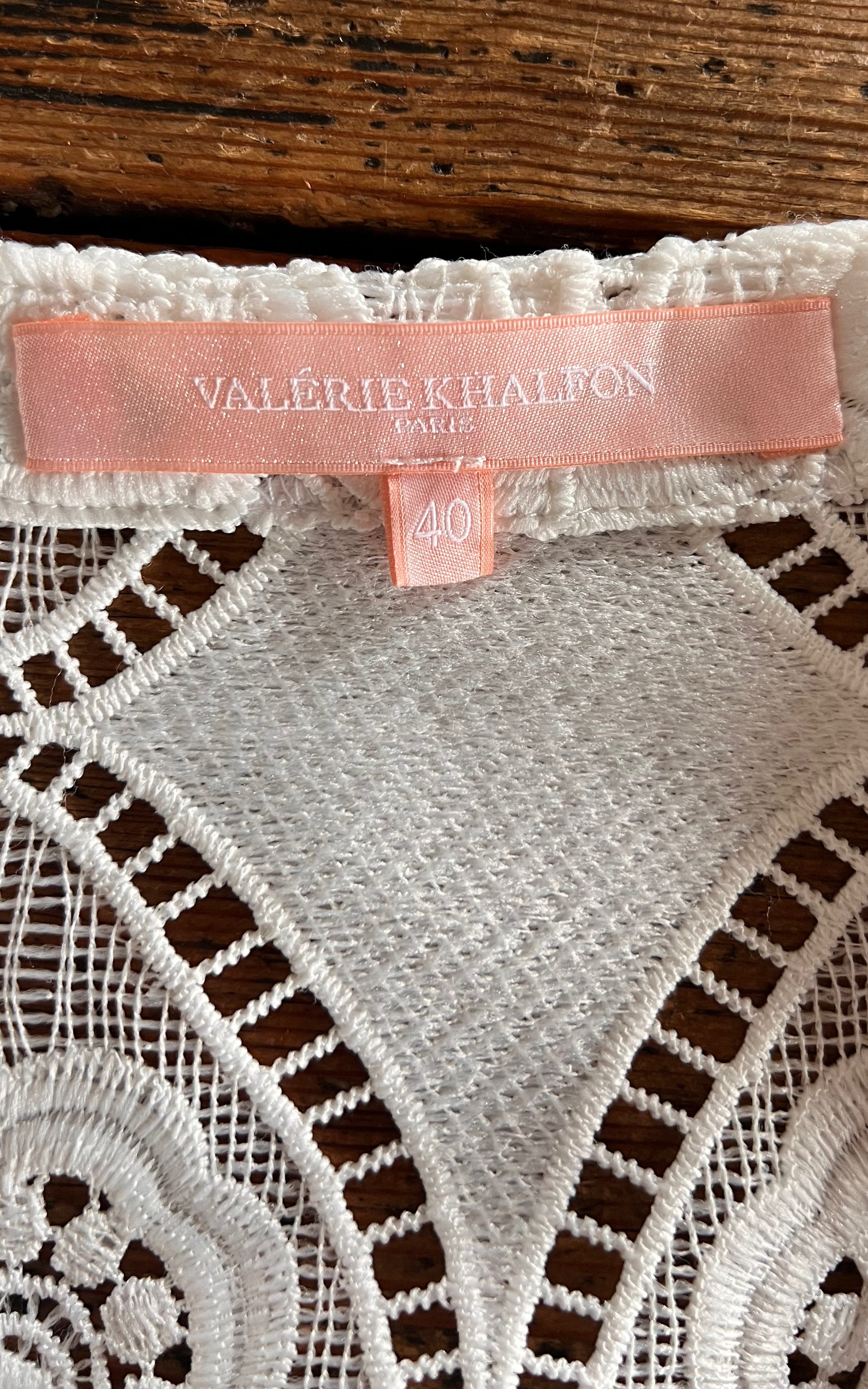 Valerie Khalfon Paris Crochet Style Lace Dress