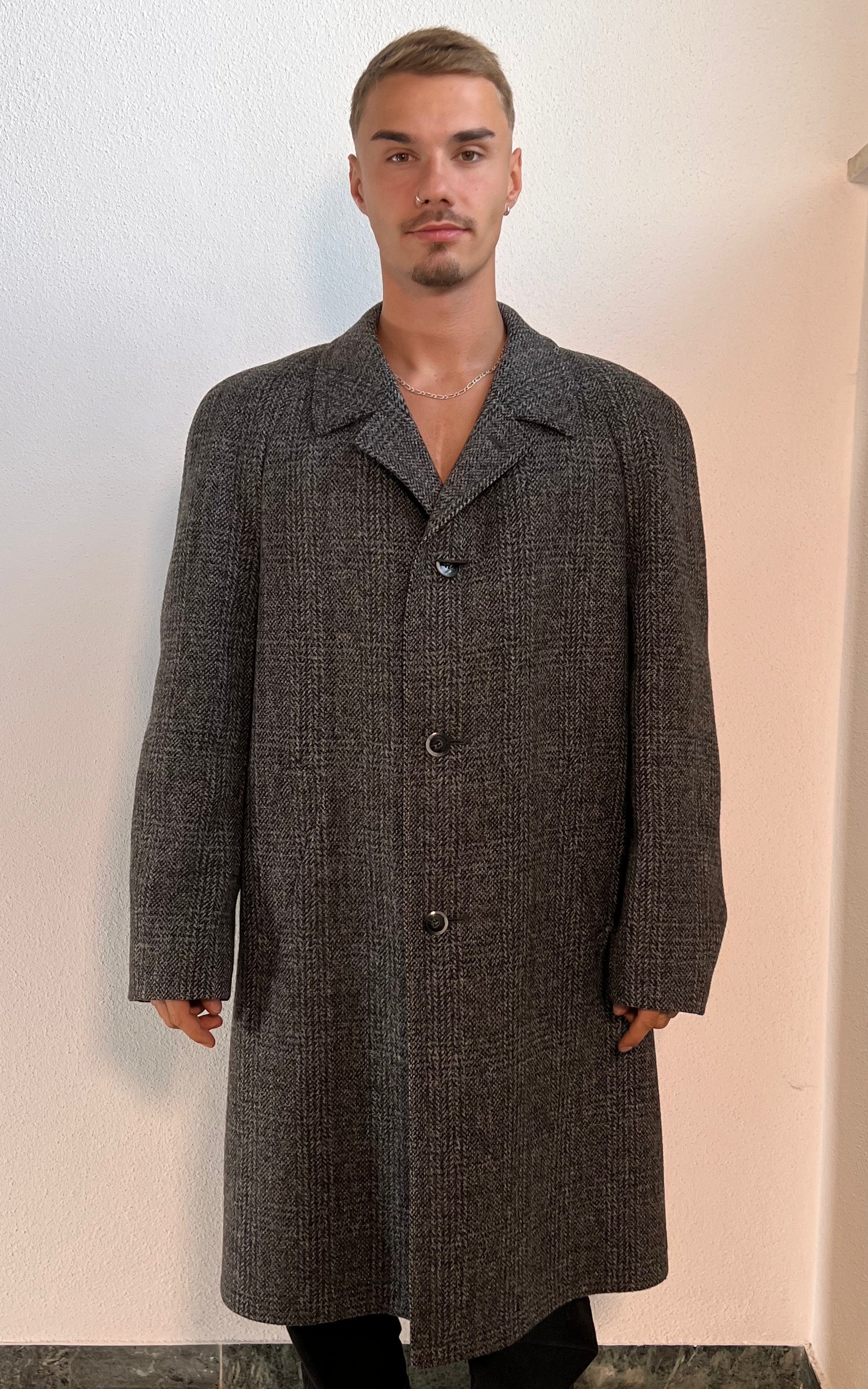 Cappotto vintage in lana da uomo