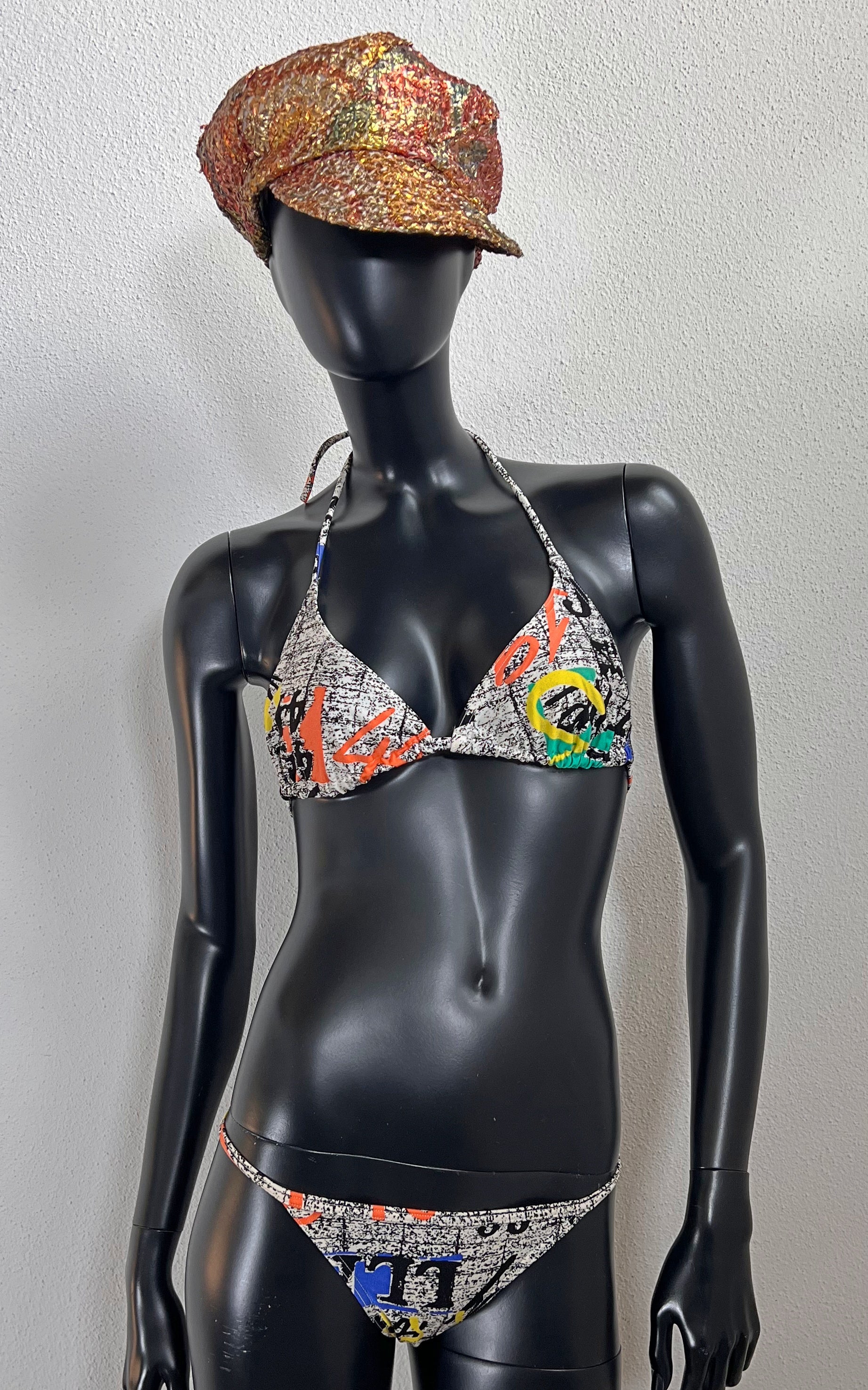 Bikini vintage con motivo pazzo