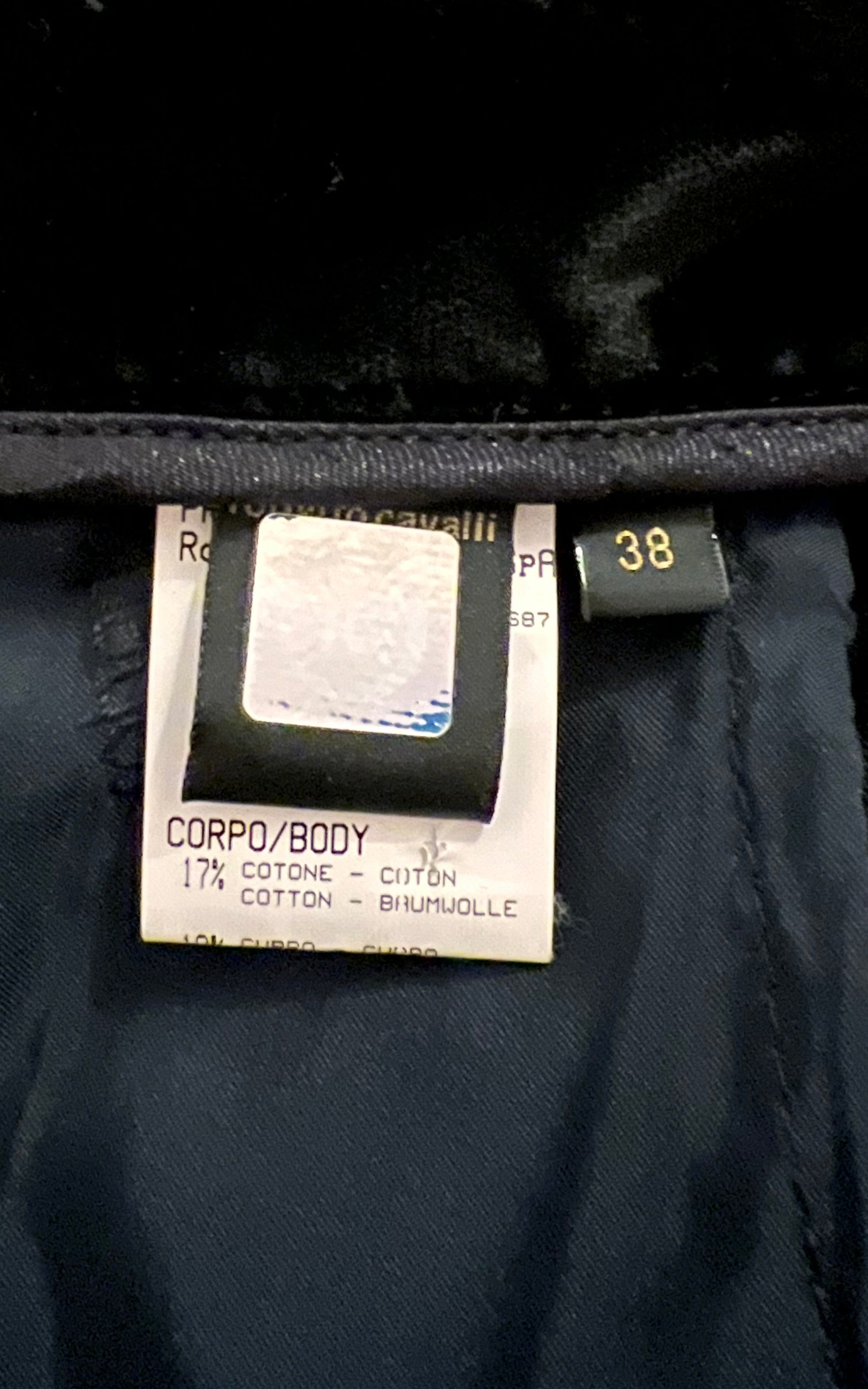 Pantaloni vintage in velluto Roberto Cavalli