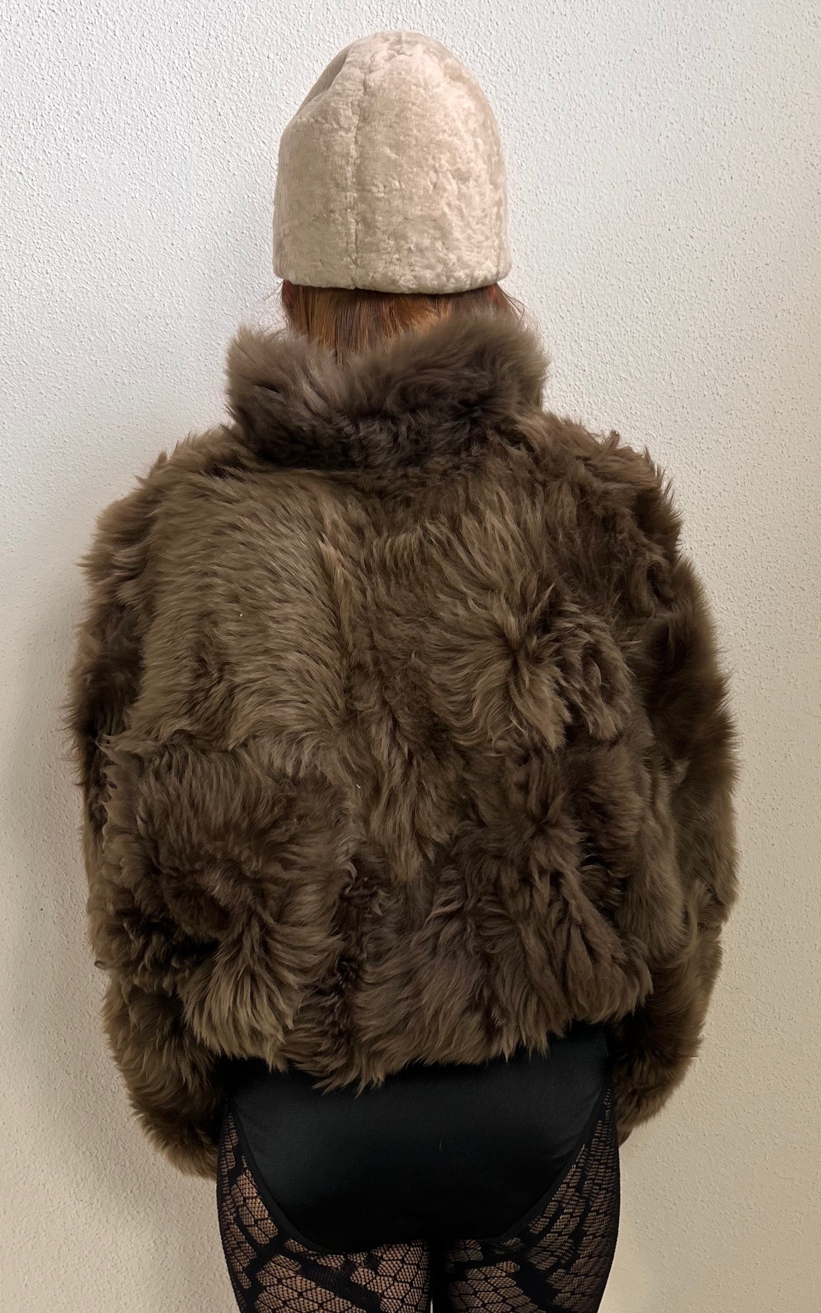 Reworked Curly Lamb Shearling Jacket