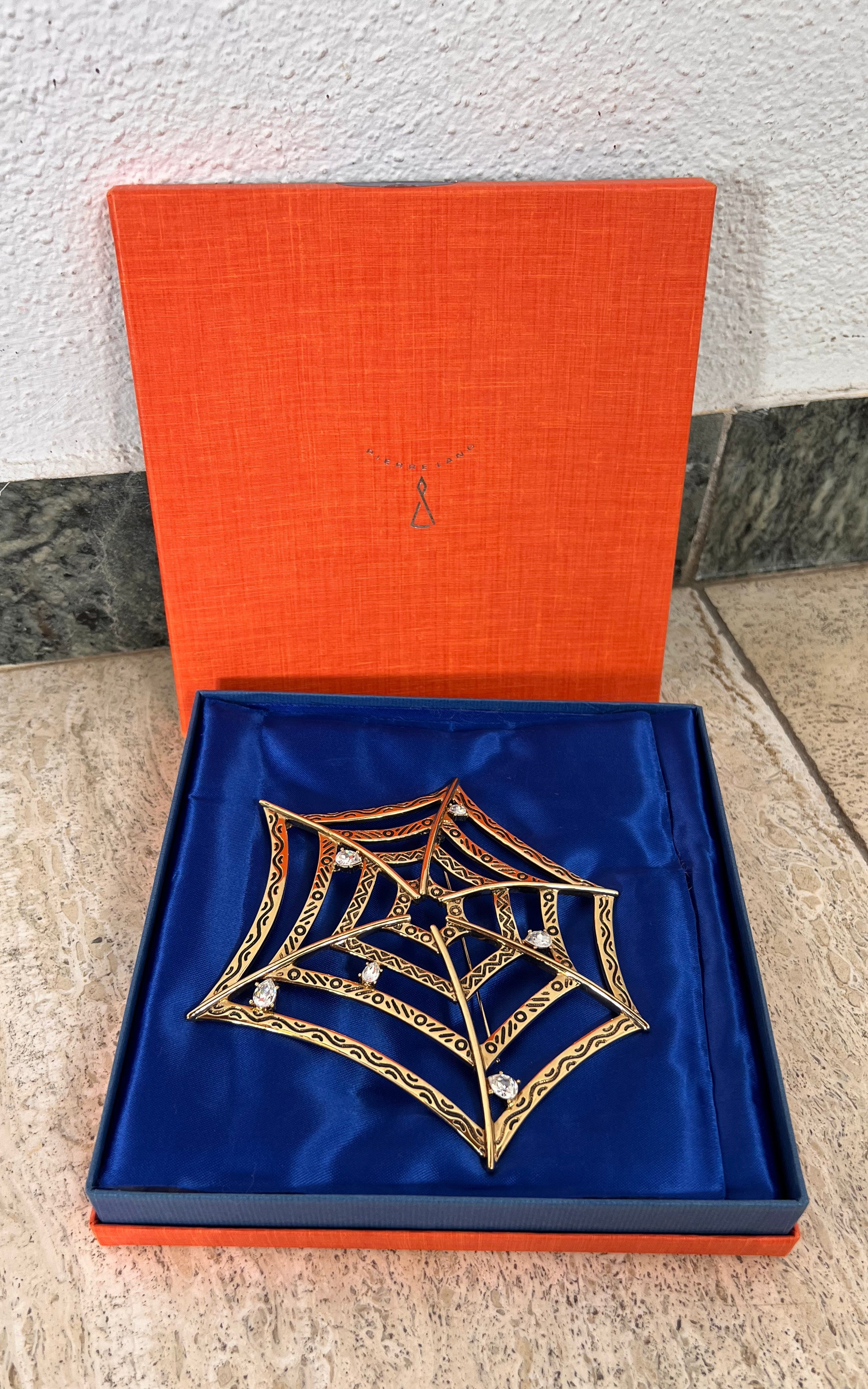 Vintage Pierre Lang Statement Spiderweb Brooch