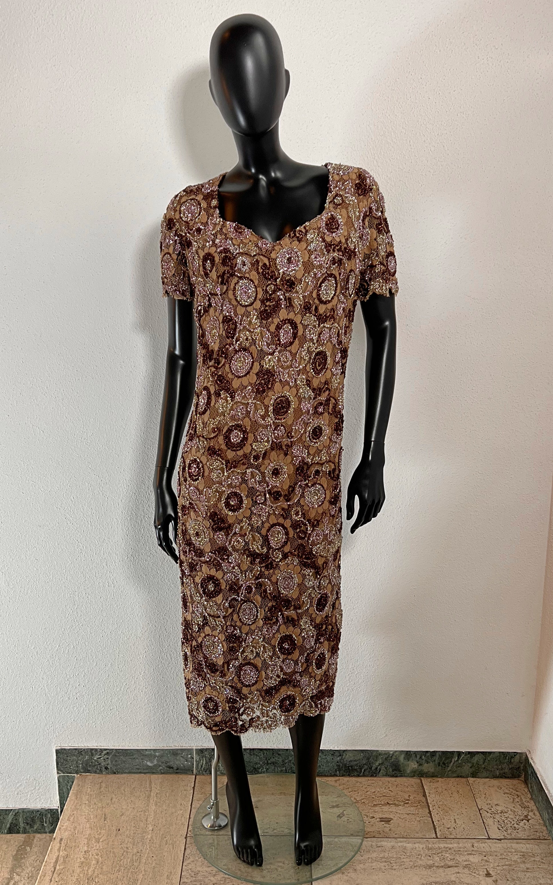 Abito vintage in pizzo e glitter