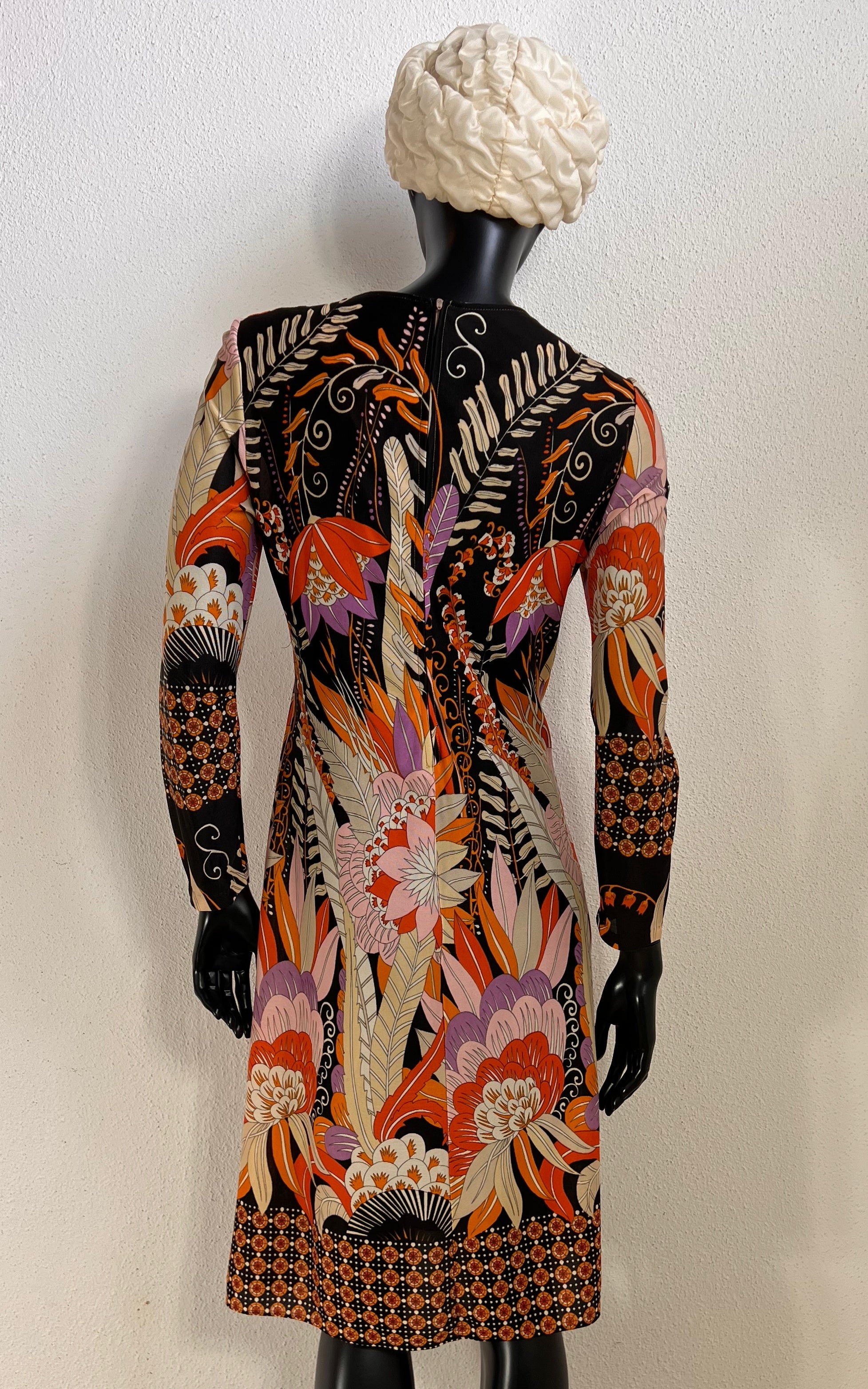 Vintage 1970s Arnel Psychedelic Floral Dress
