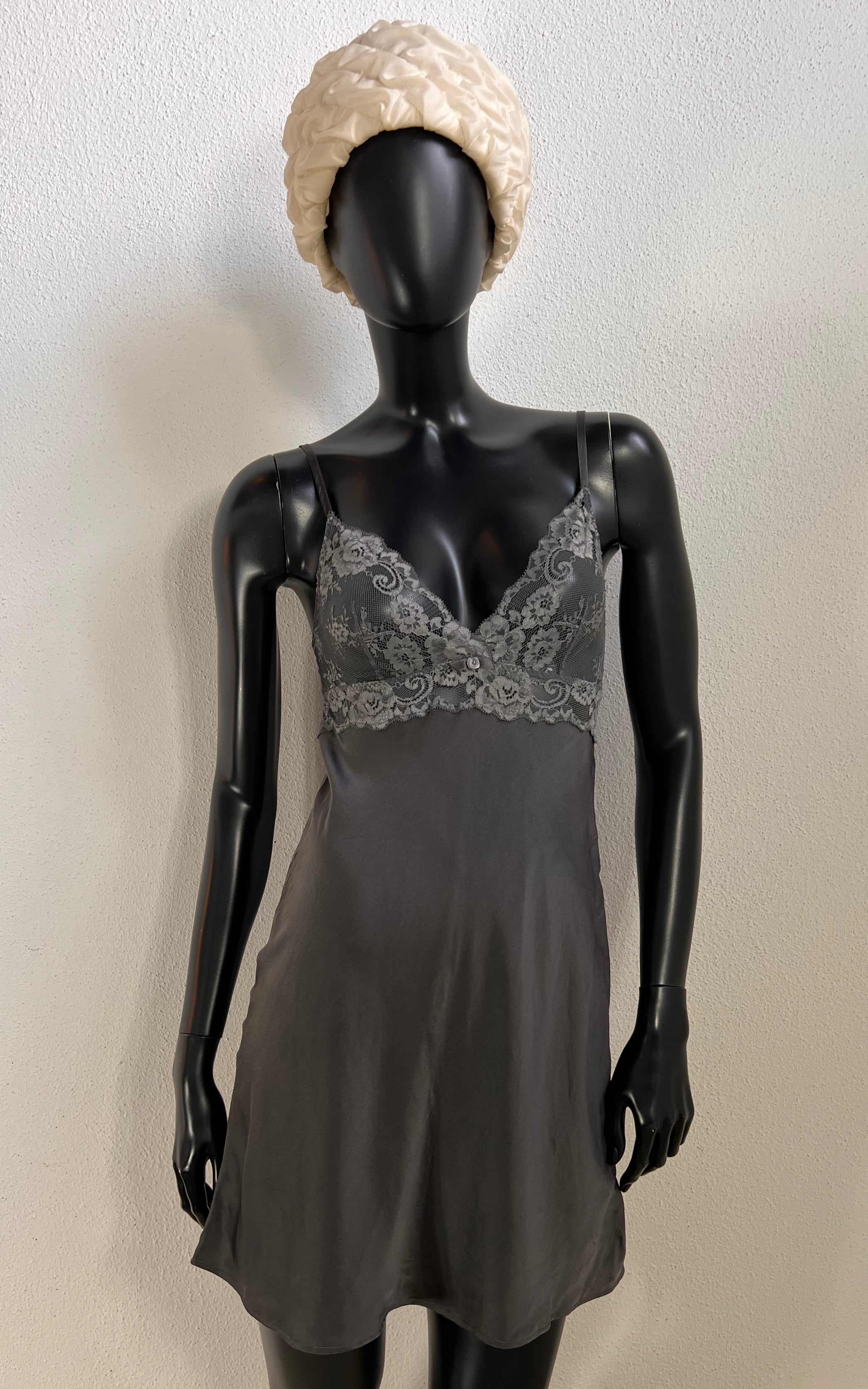 Intimissimi Silk Lace Mini Slip Dress