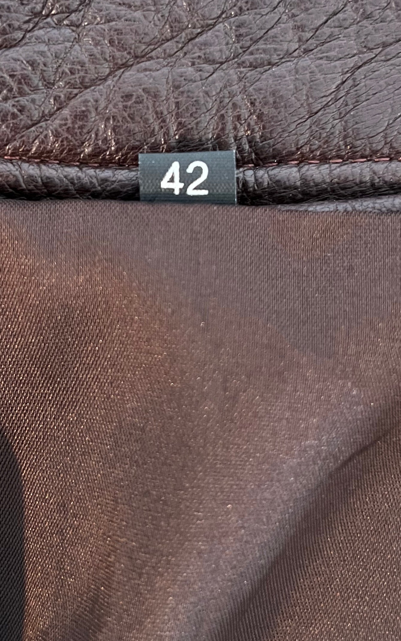 Vintage Chocolate Brown Leather Pencil Skirt
