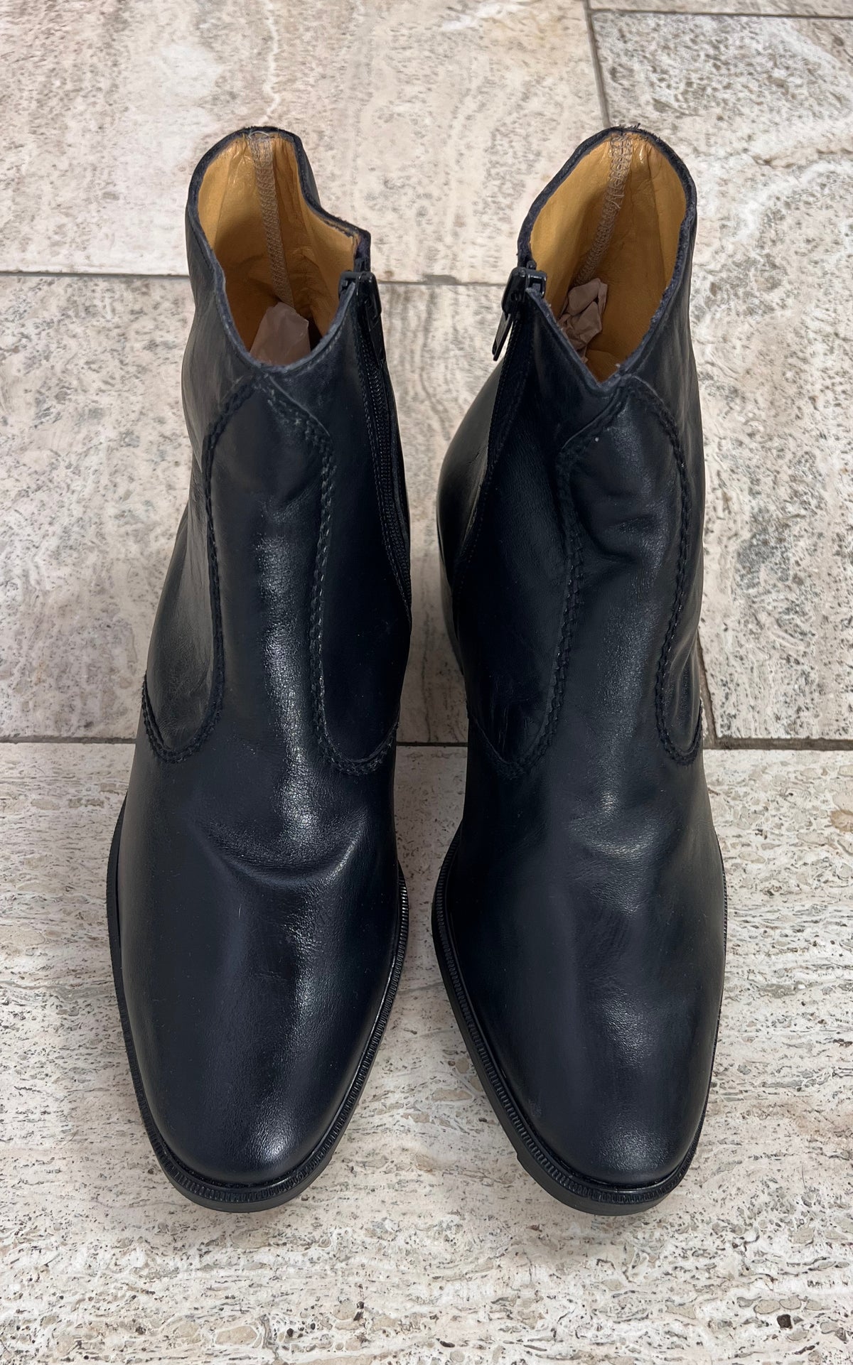 Vintage MENS Gallus Black Leather Ankle Boots – Made in West Germany - 41