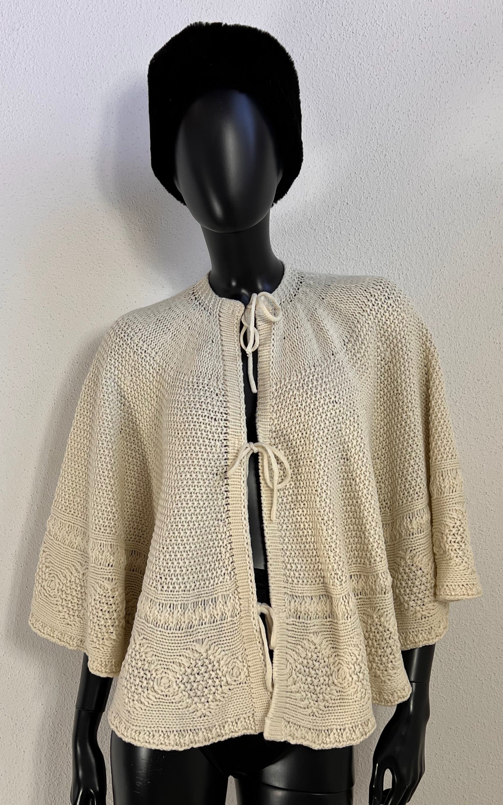 Vintage Bohemian Handmade Wool Cape