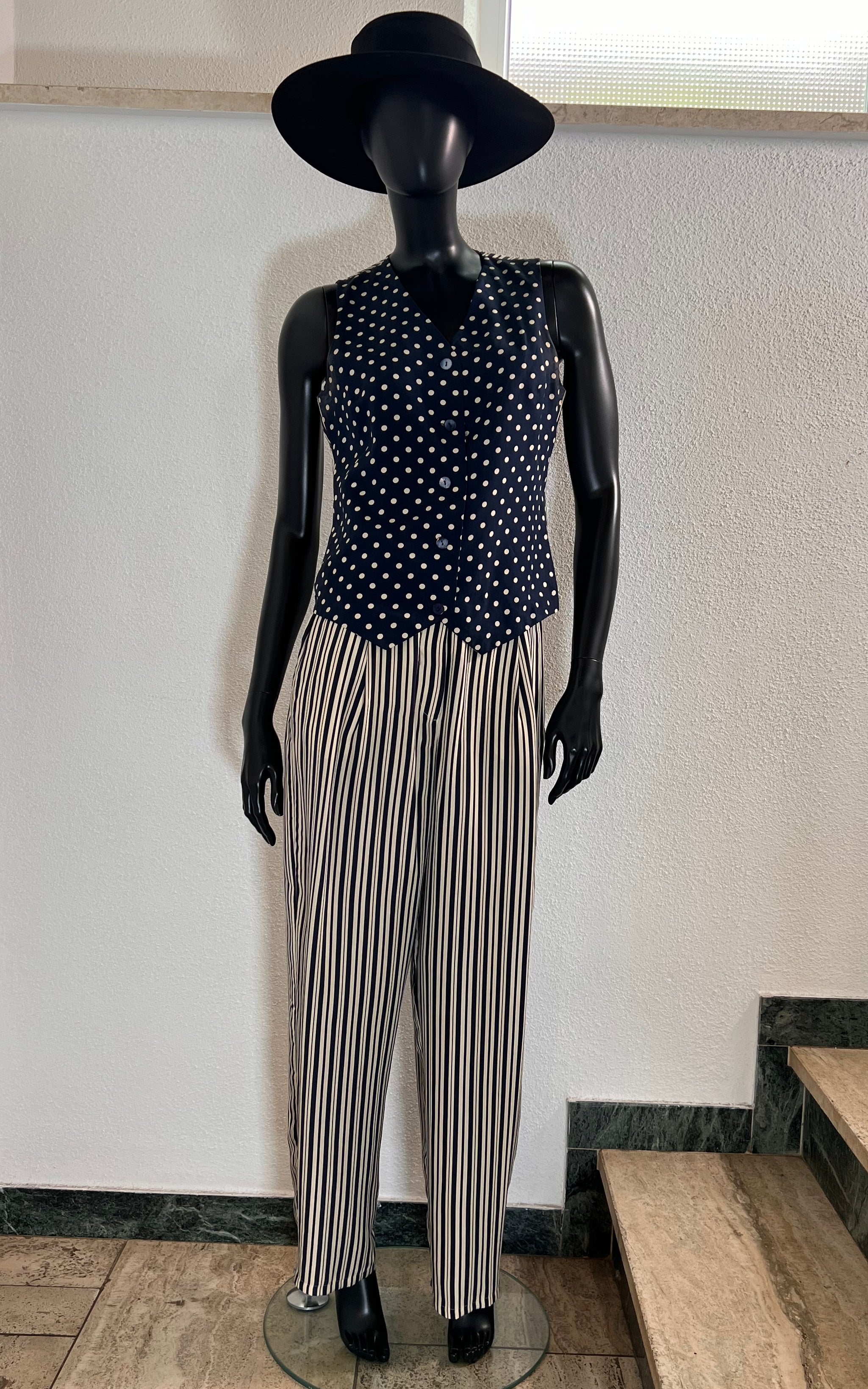 Completo vintage in seta Zapa anni '90 in 2 pezzi