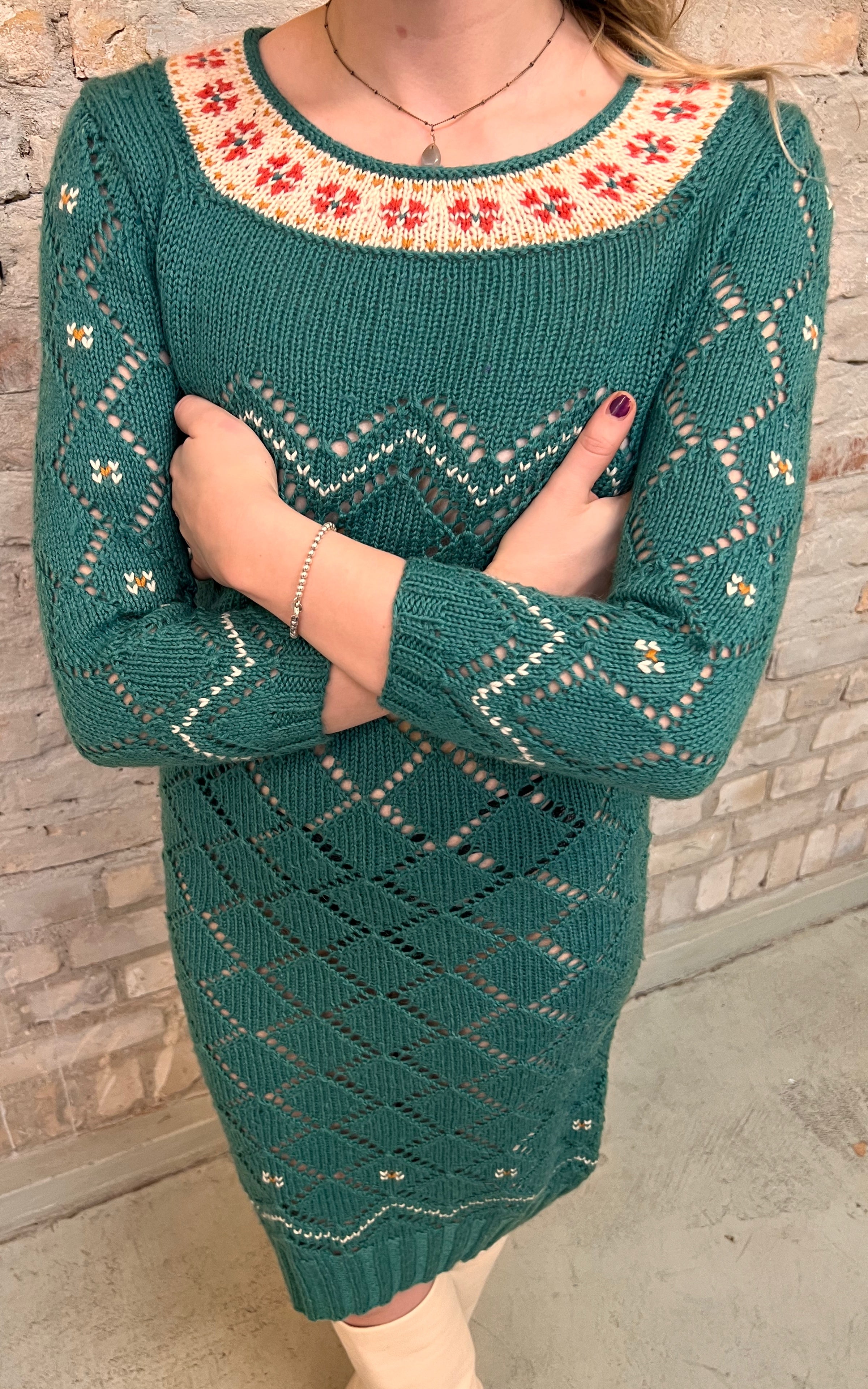 Abito vintage in maglia fatto a mano