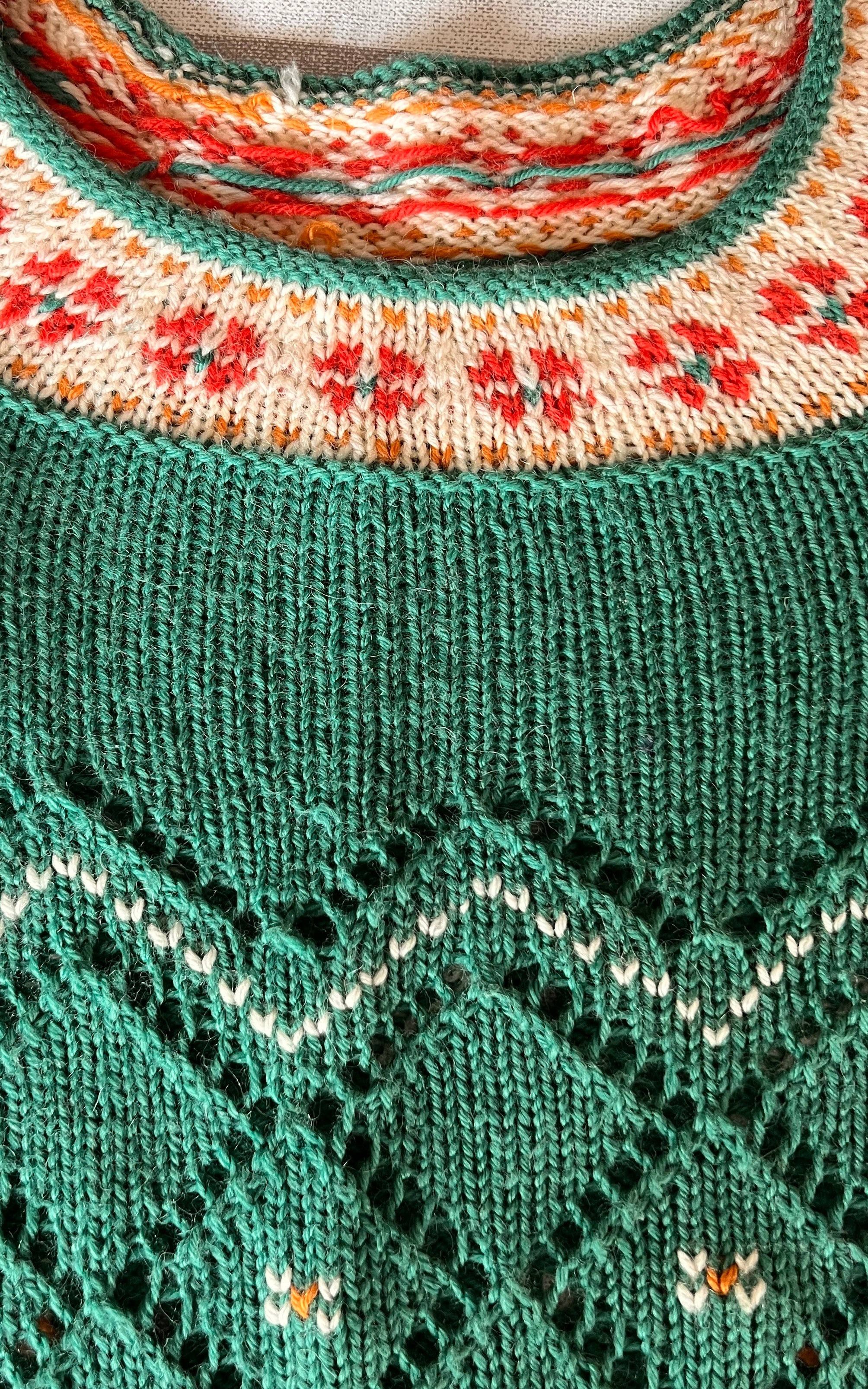 Abito vintage in maglia fatto a mano
