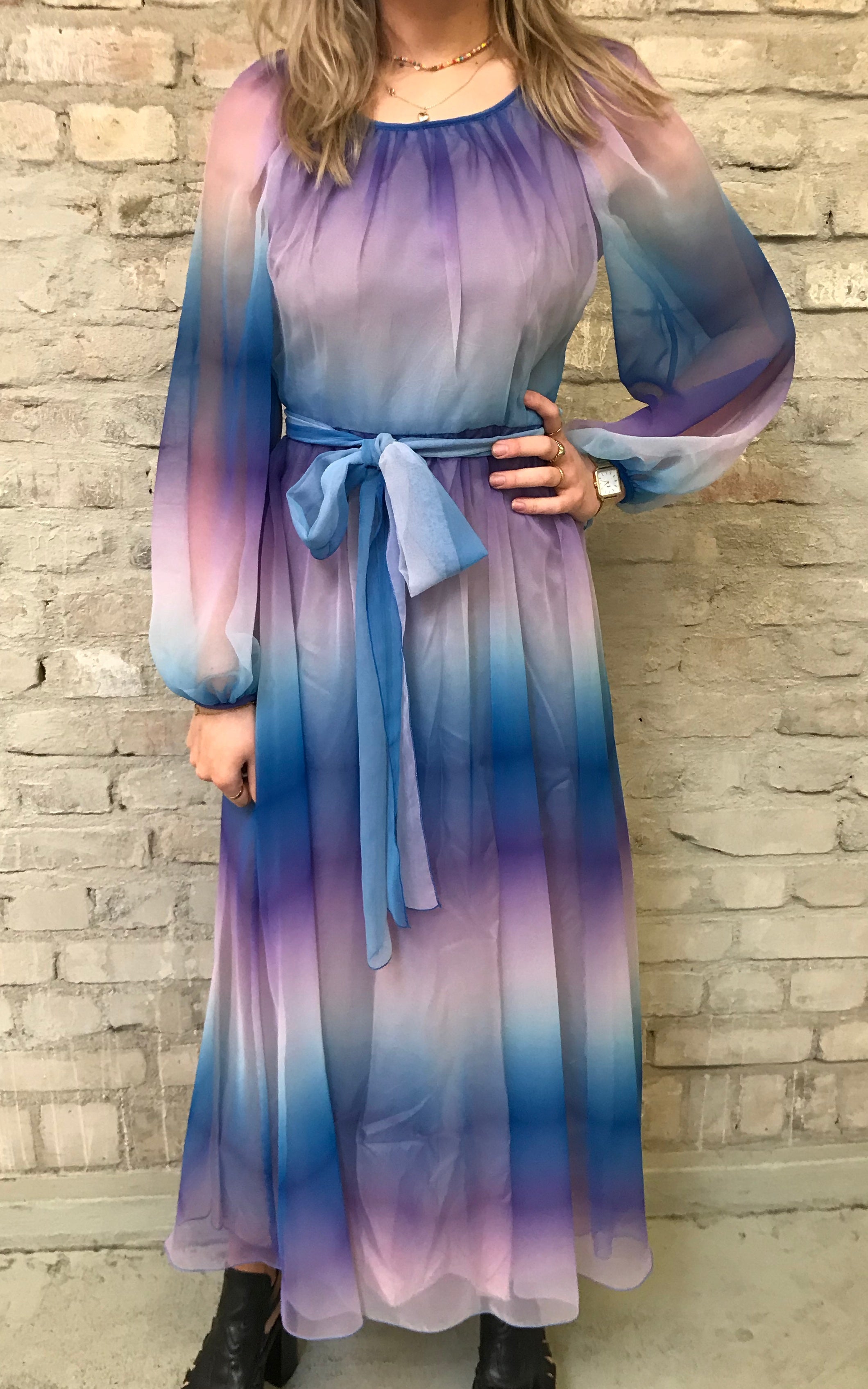 Abito vintage anni '70 Vera Mont Rainbow